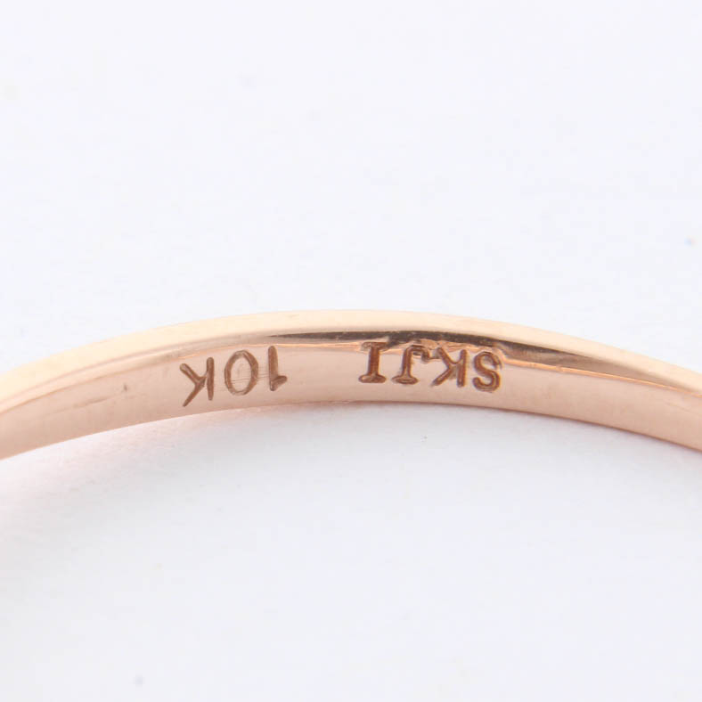 10K Rose Gold & Diamond Ring