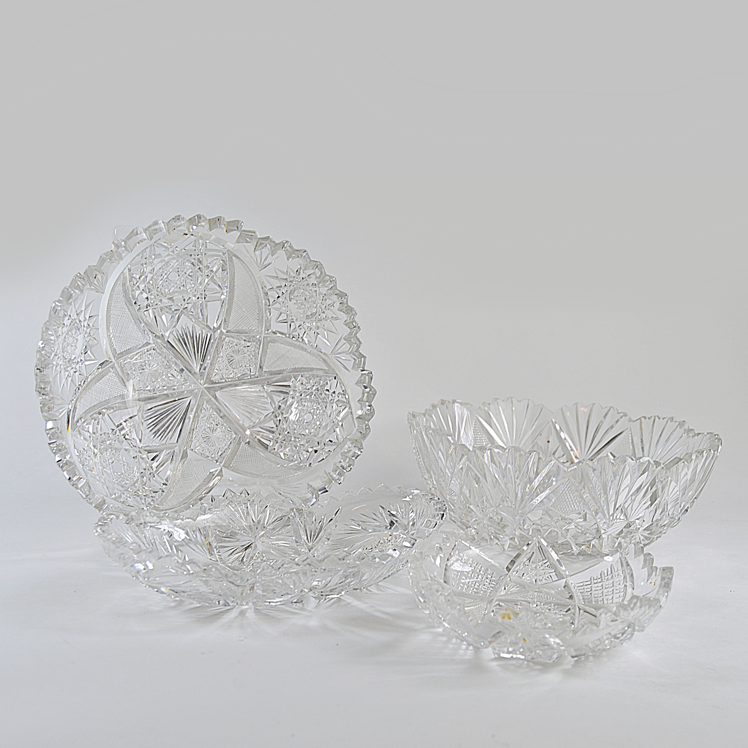 Vintage American Brilliant Cut Glass Bowls