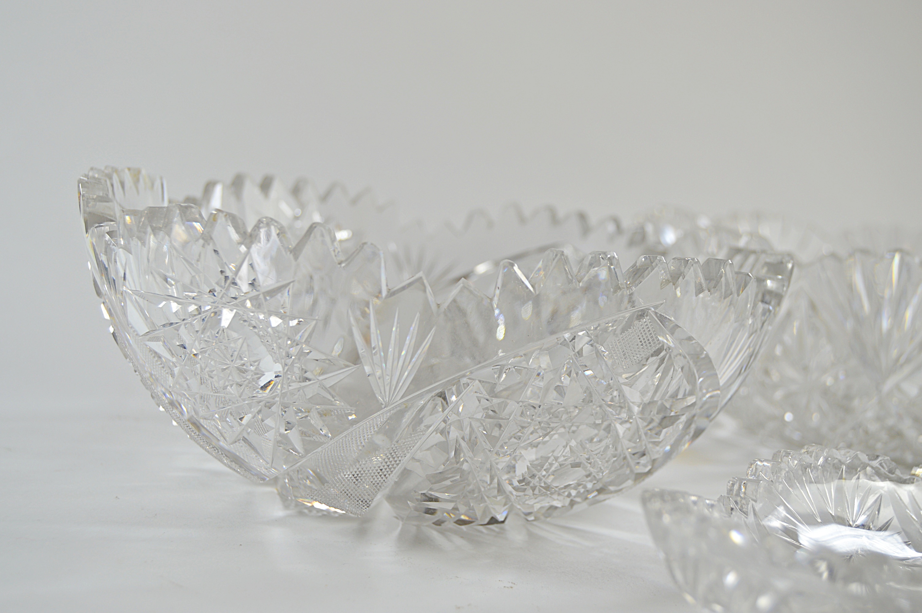 Vintage American Brilliant Cut Glass Bowls