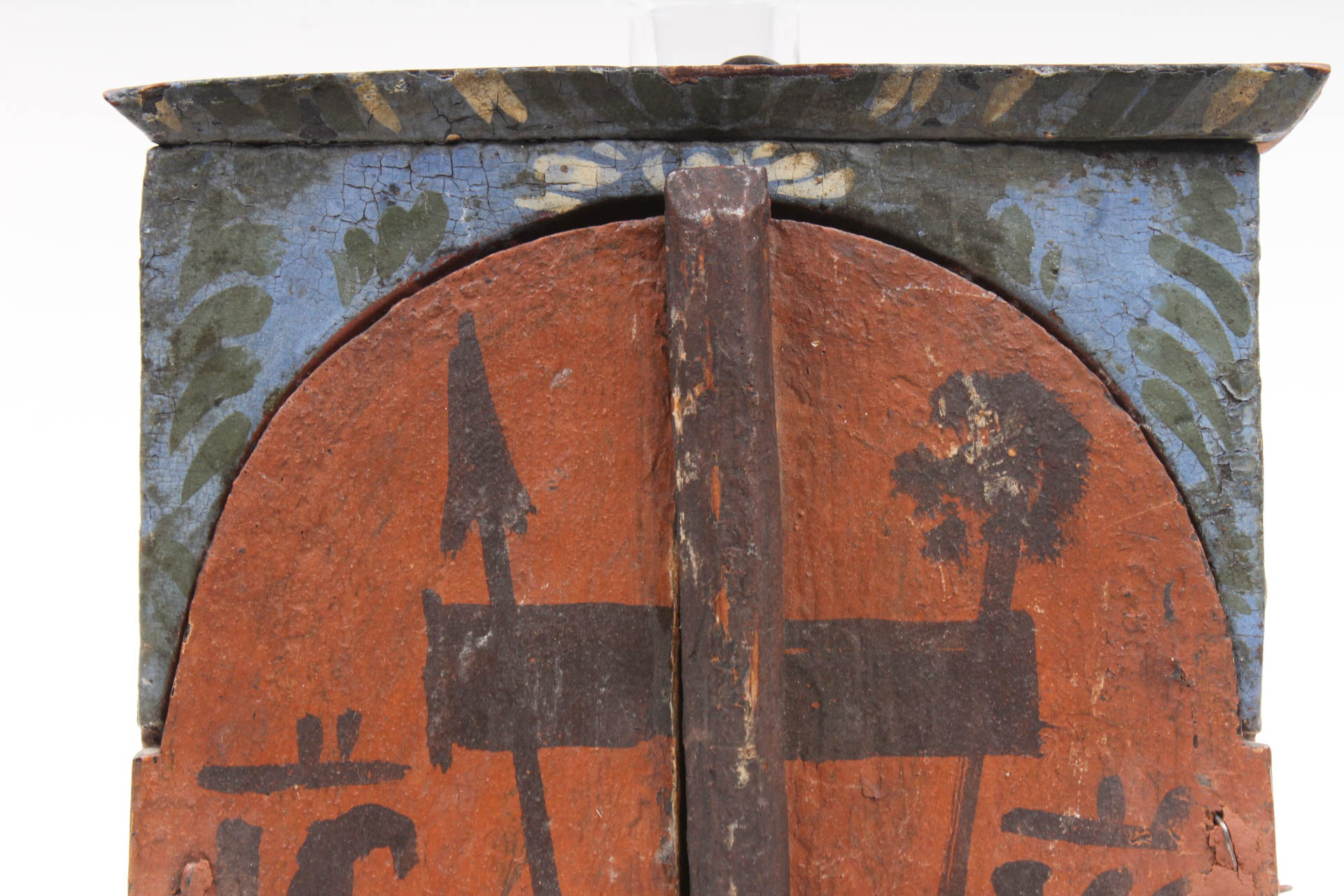 Antique Hand-Painted Religious Triptych