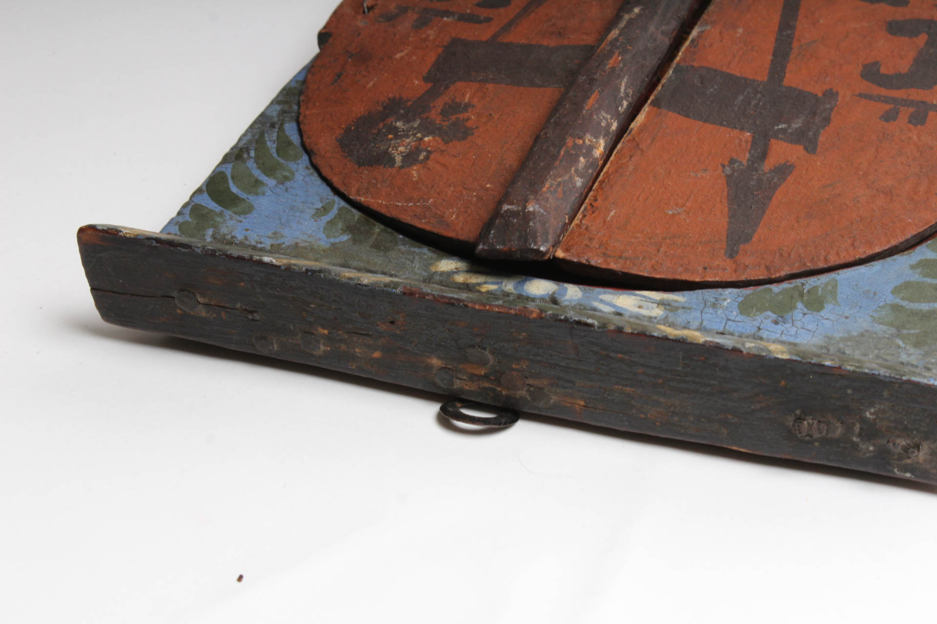 Antique Hand-Painted Religious Triptych