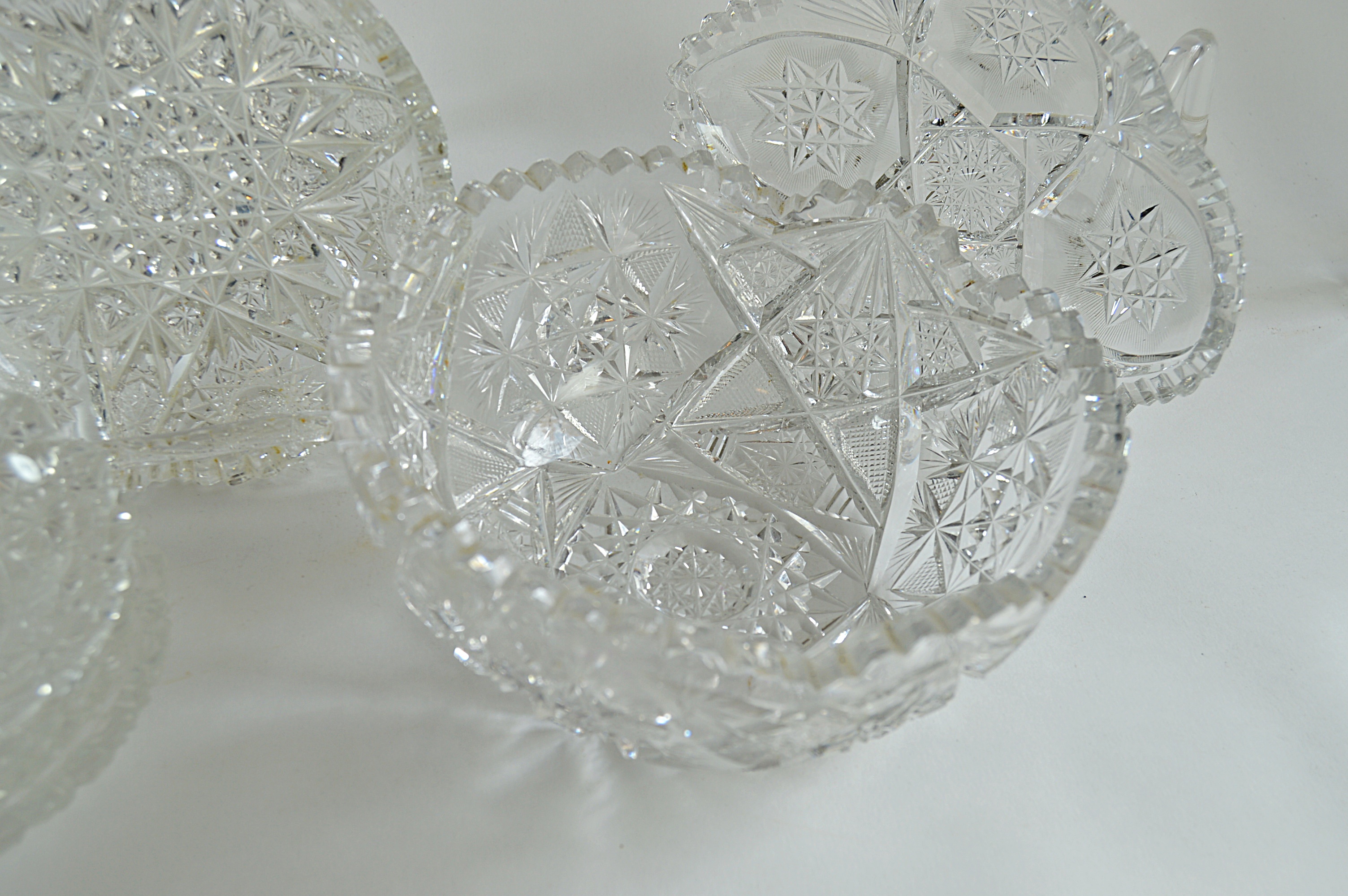 Vintage American Brilliant Cut Glass Bowls