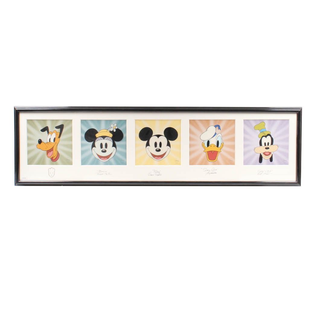 Autographed Limited Edition Sericel of Disney Characters