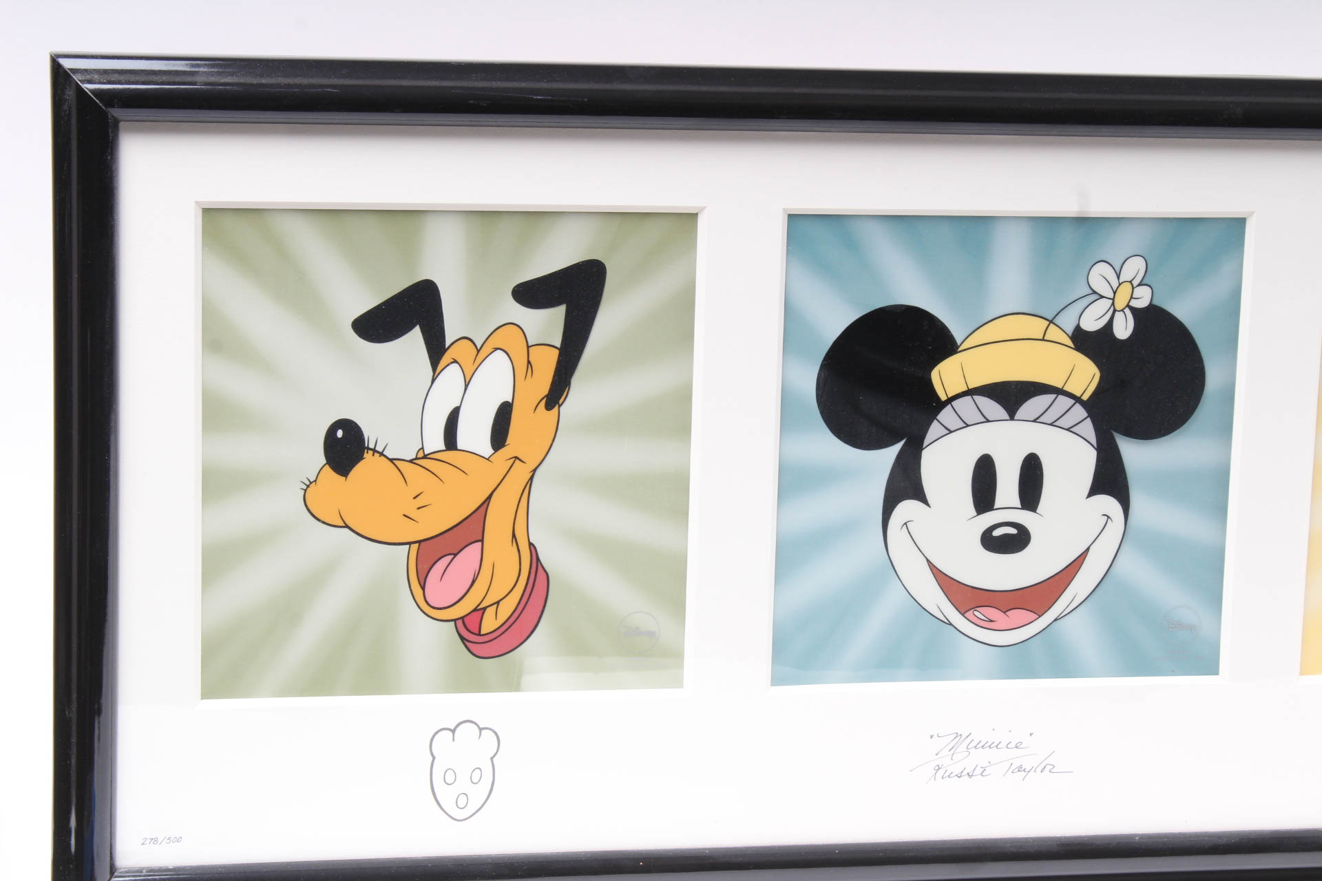 Autographed Limited Edition Sericel of Disney Characters