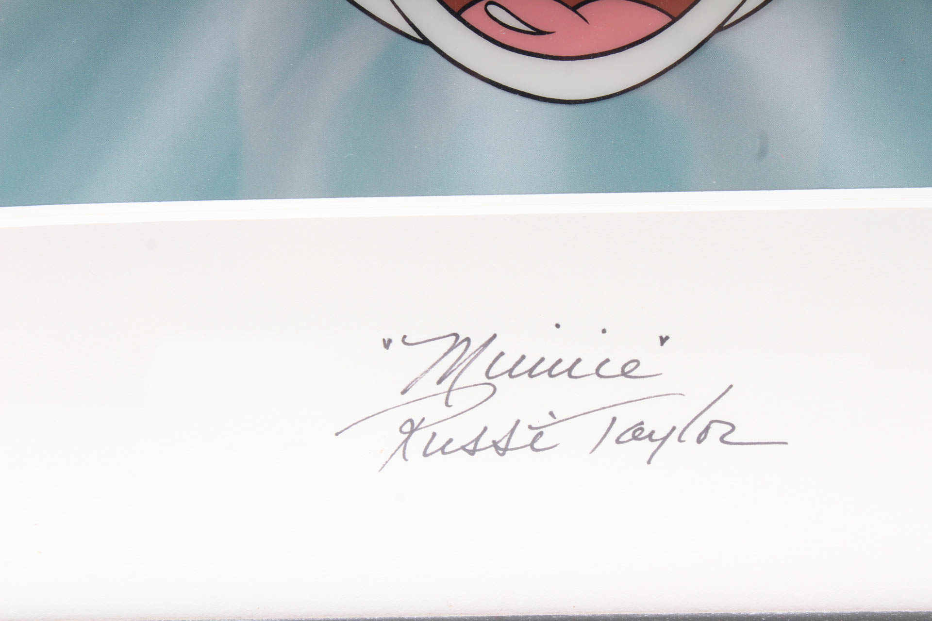 Autographed Limited Edition Sericel of Disney Characters
