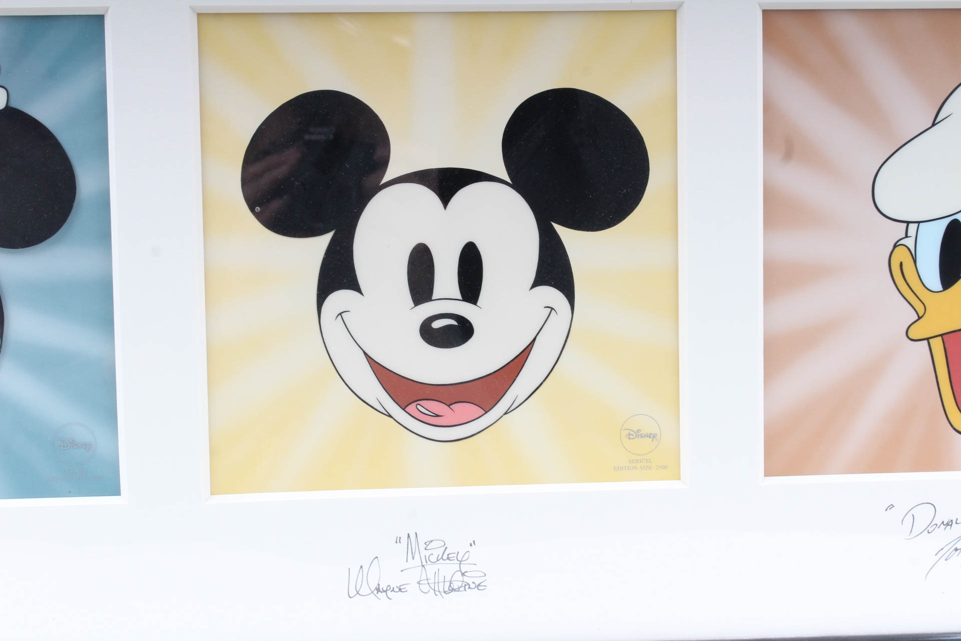 Autographed Limited Edition Sericel of Disney Characters