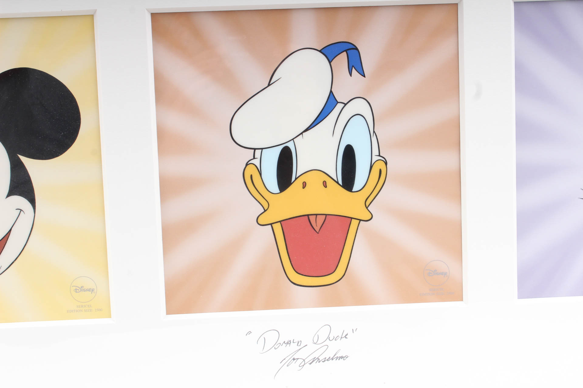 Autographed Limited Edition Sericel of Disney Characters