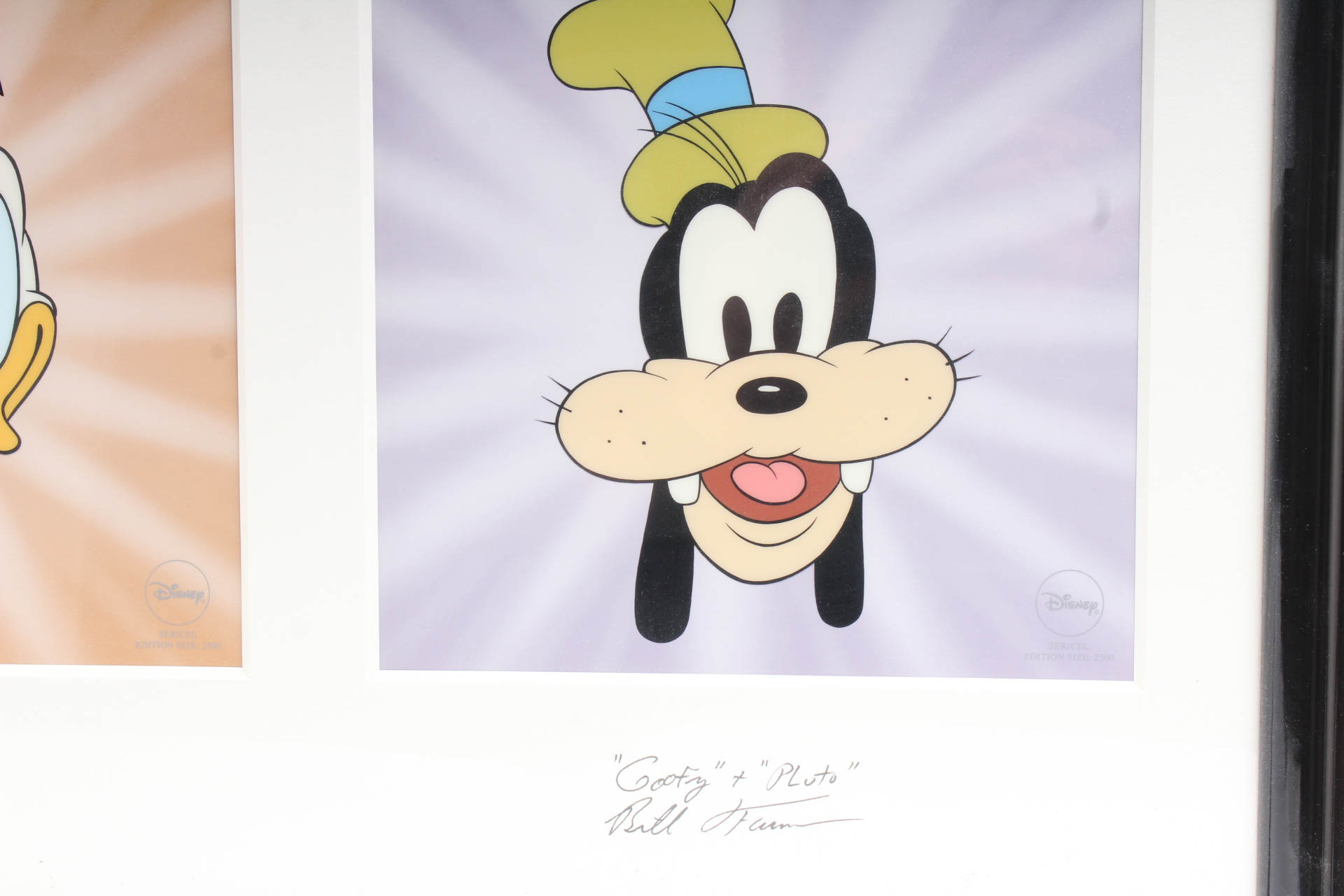 Autographed Limited Edition Sericel of Disney Characters