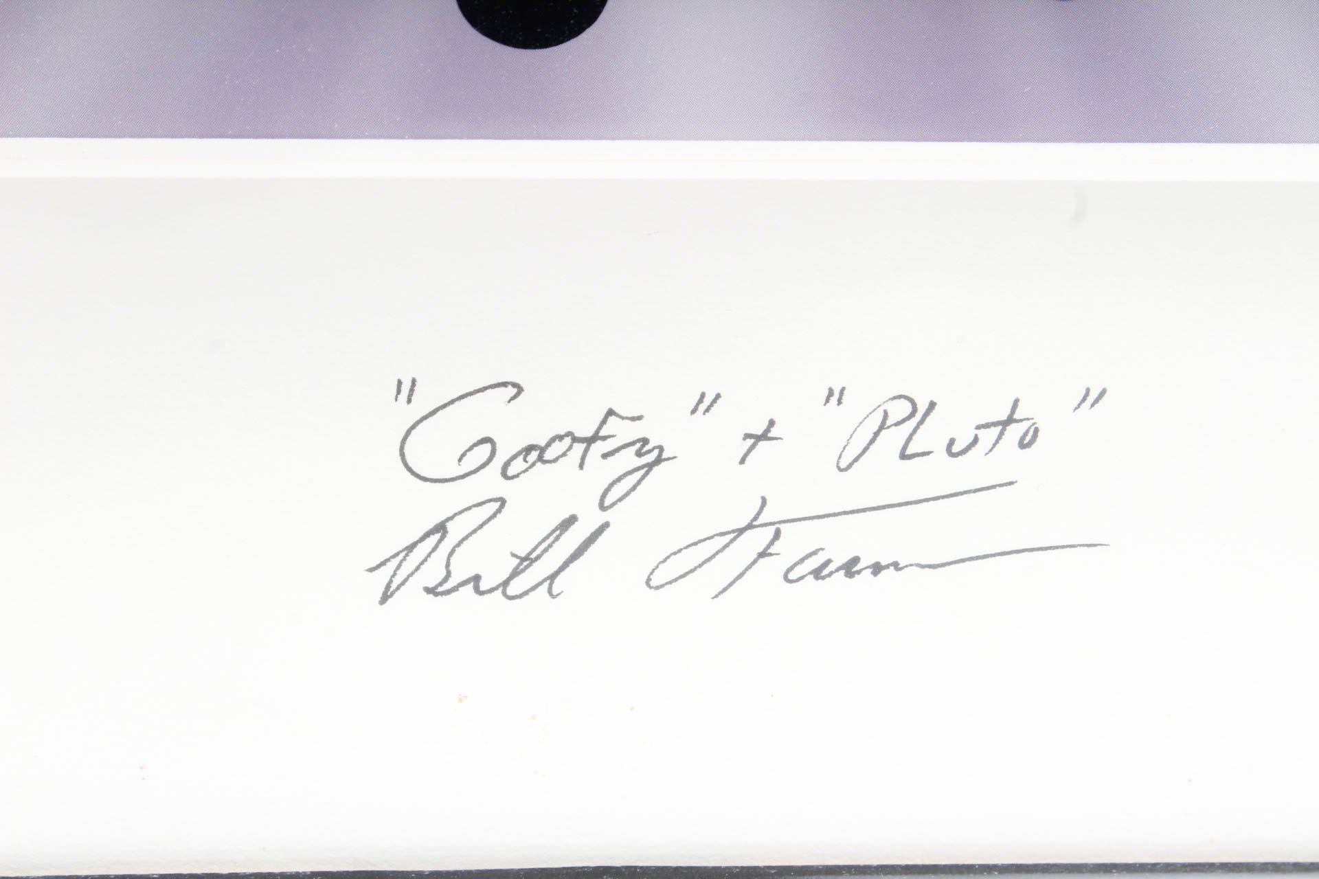 Autographed Limited Edition Sericel of Disney Characters