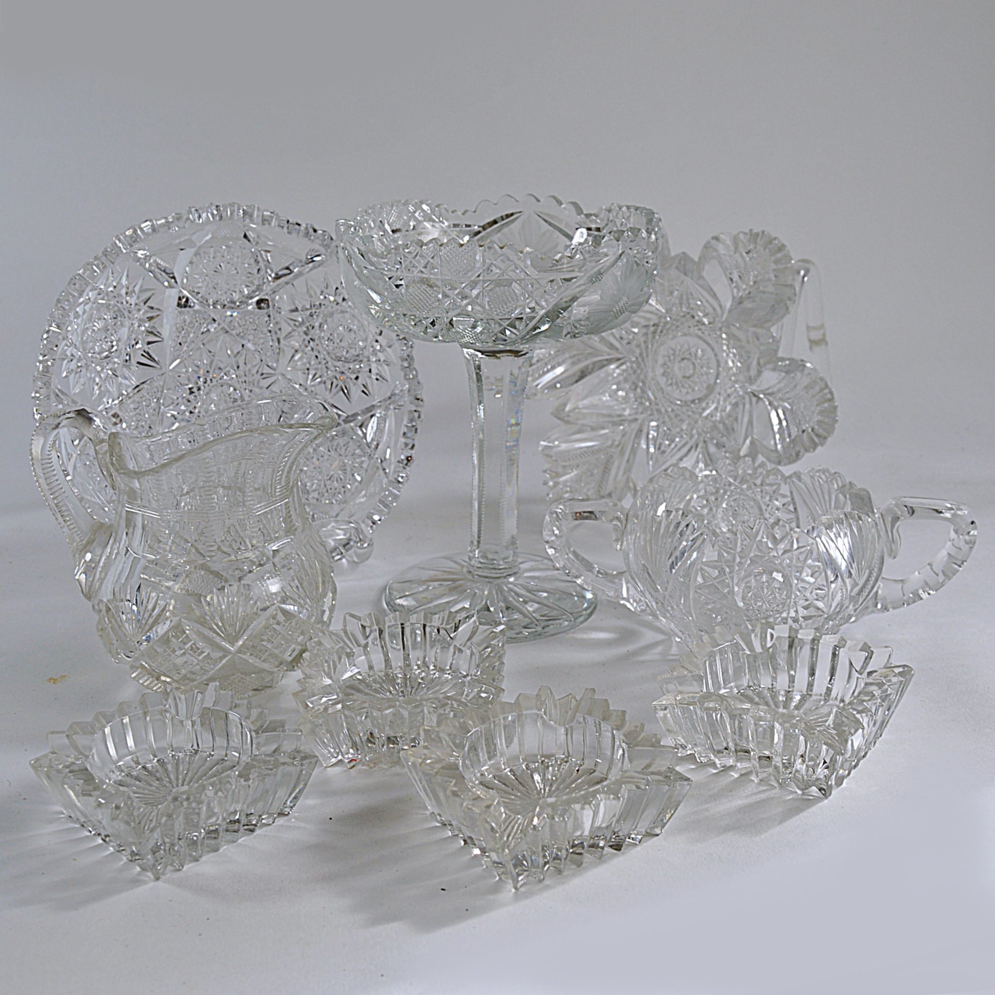 Vintage American Brilliant Cut and Pressed Glass