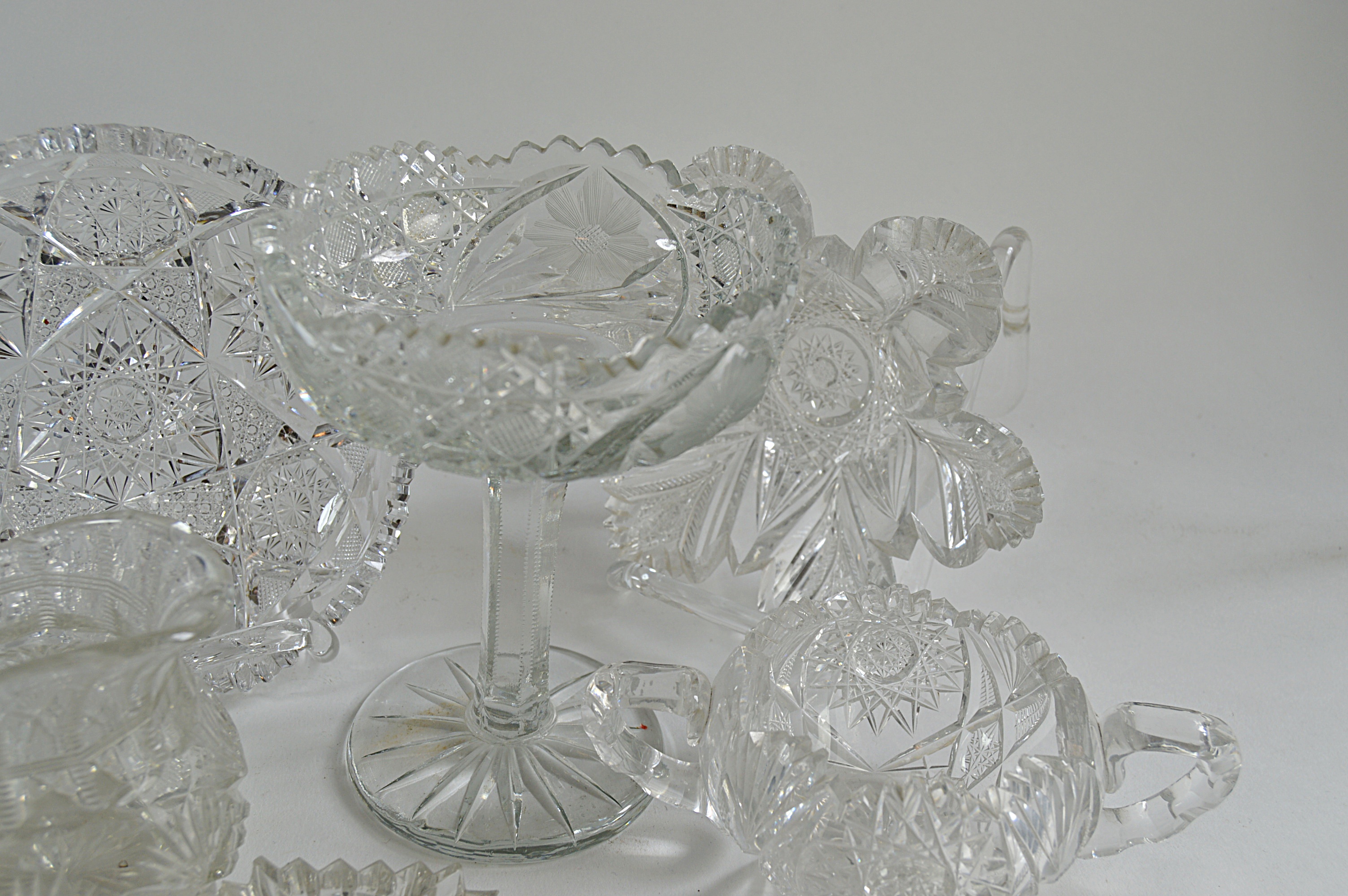 Vintage American Brilliant Cut and Pressed Glass