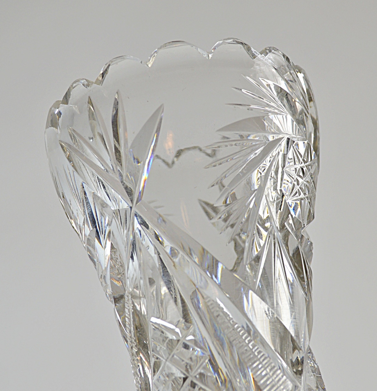 Vintage American Brilliant Cut Glass Serveware and Vases