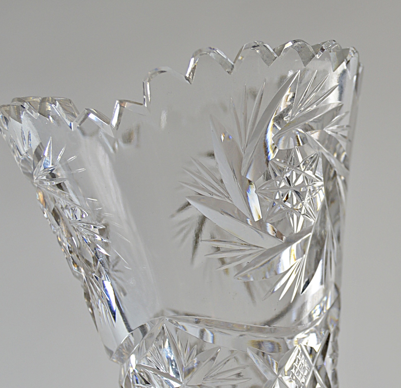 Vintage American Brilliant Cut Glass Serveware and Vases