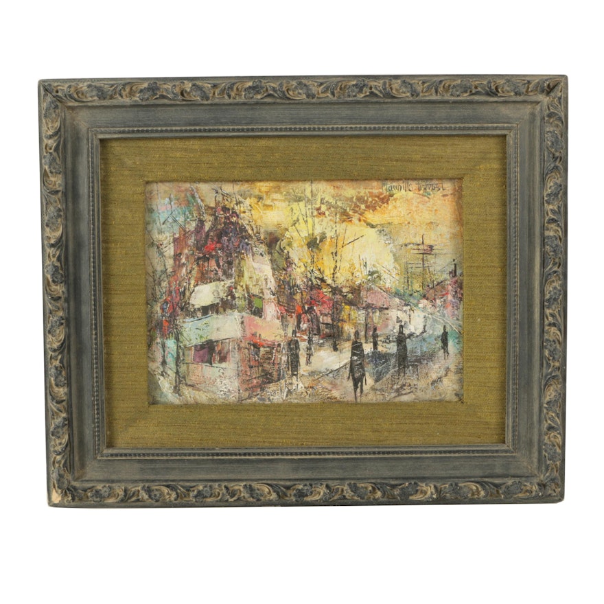 Maurille Prevost Oil Painting on Canvas of Abstract Street Scene