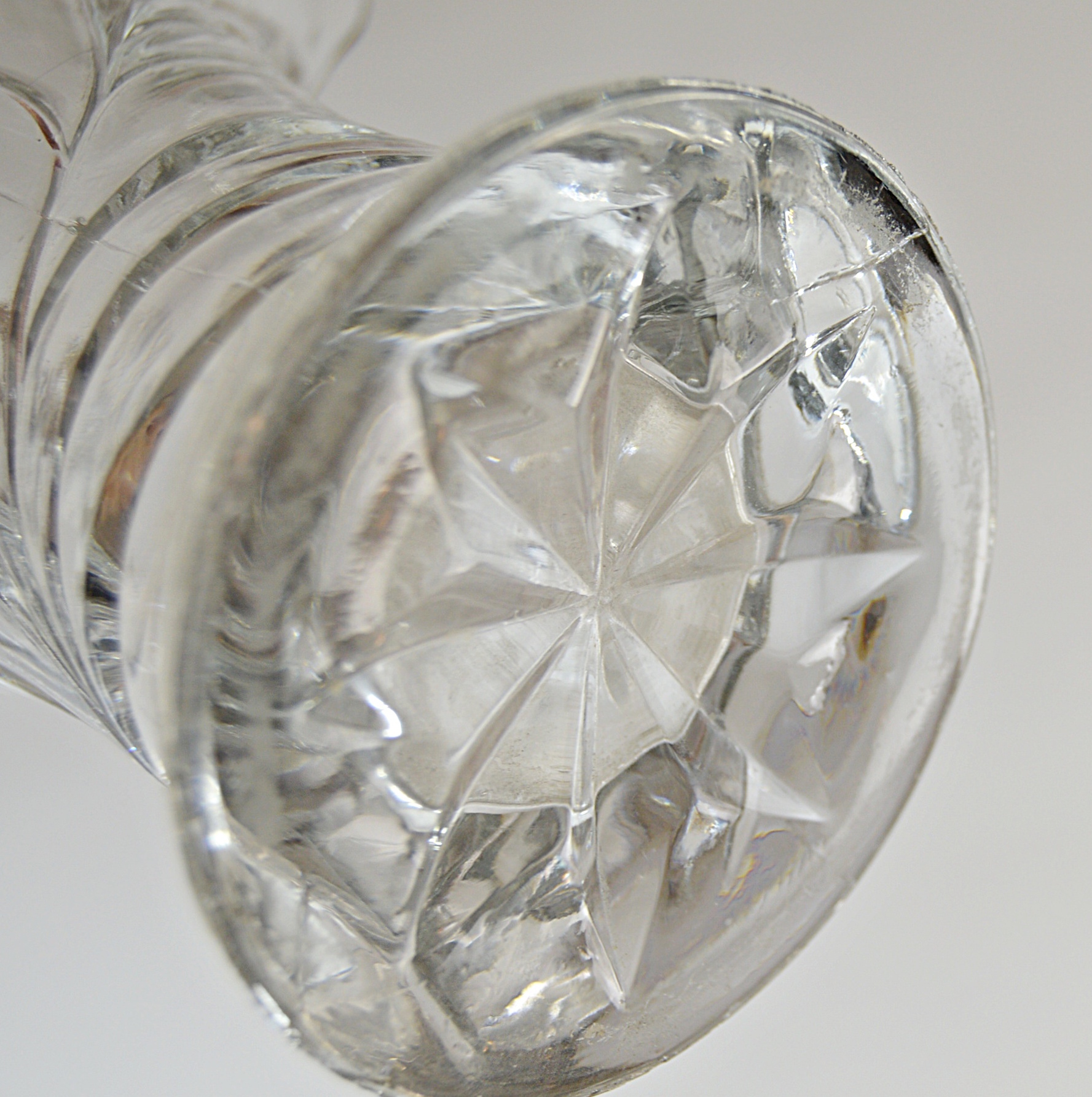 Vintage Pressed Glass Basket Vases