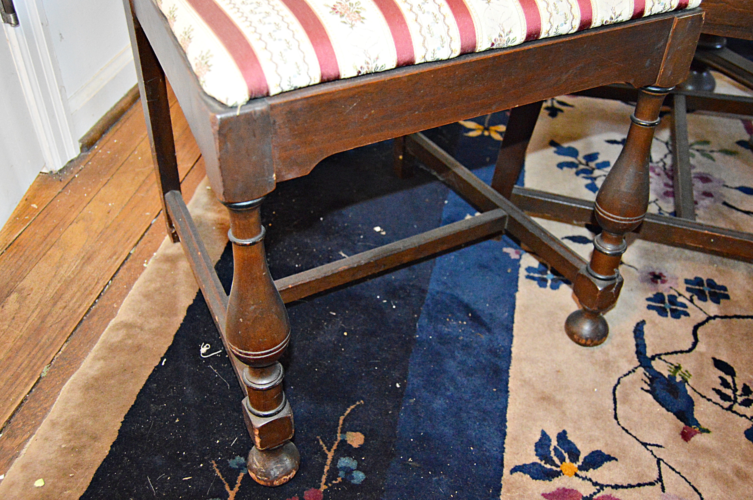 Vintage Jacobean Style Mahogany Dining Set