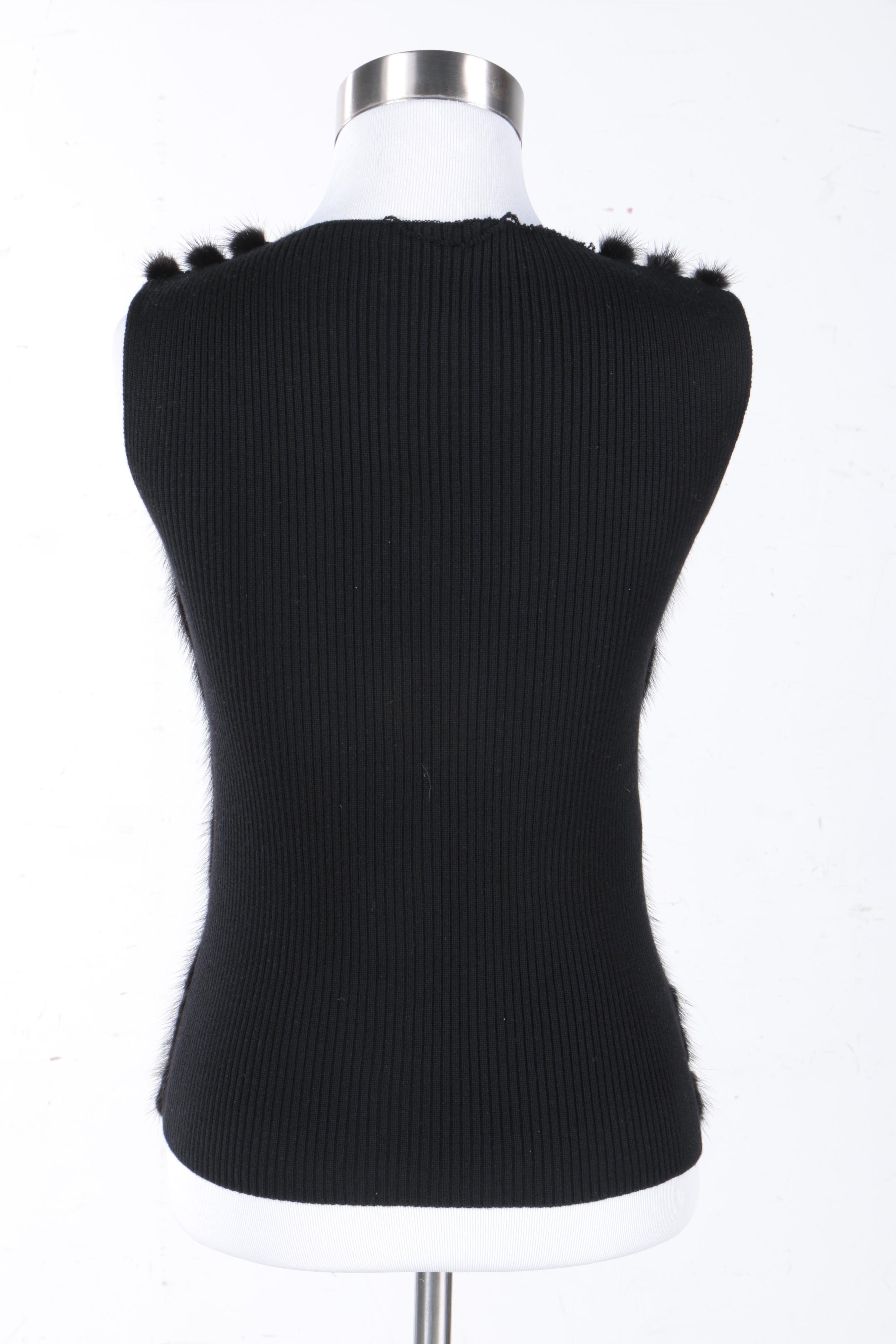 Prada Mink Fur Sleeveless Top