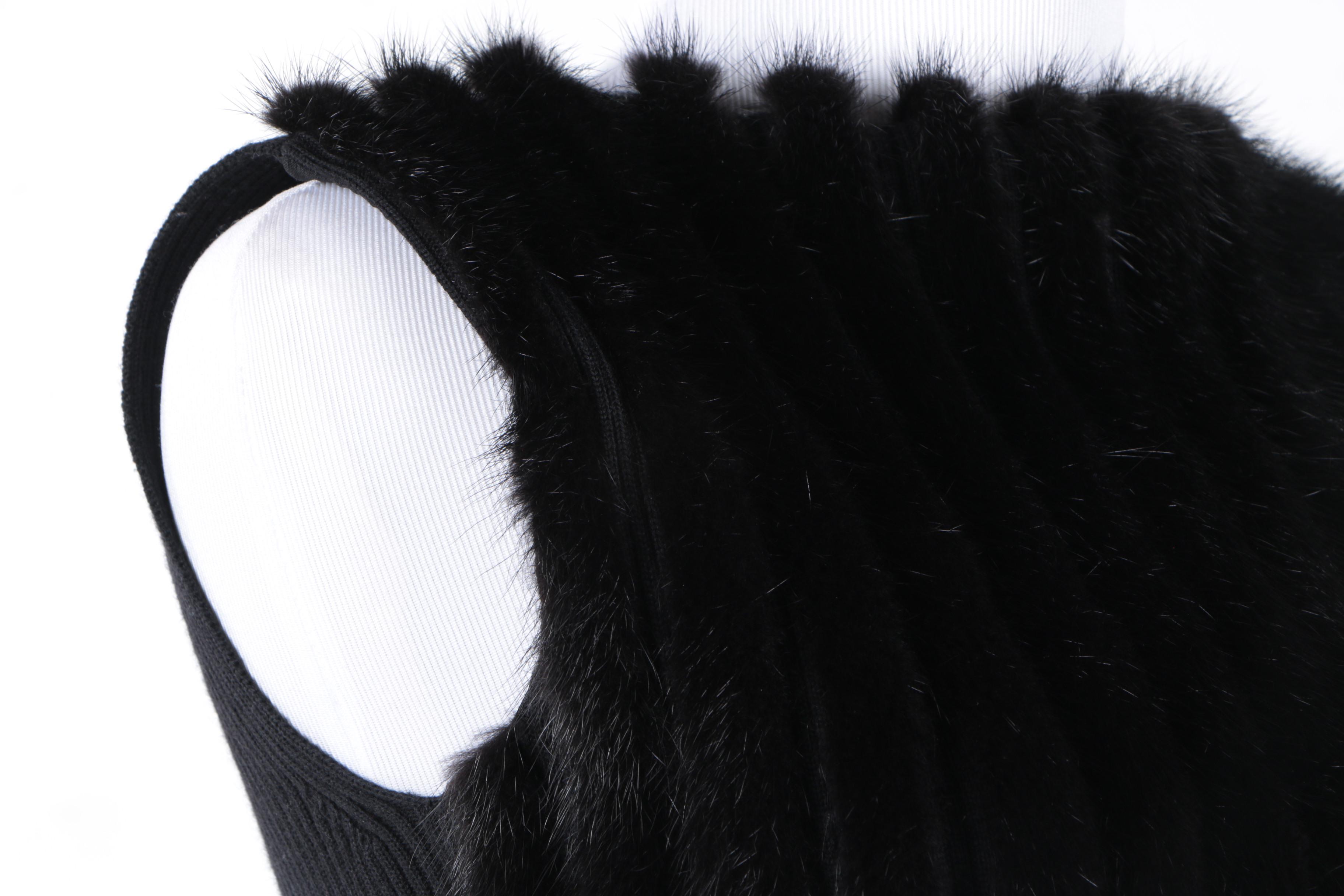 Prada Mink Fur Sleeveless Top