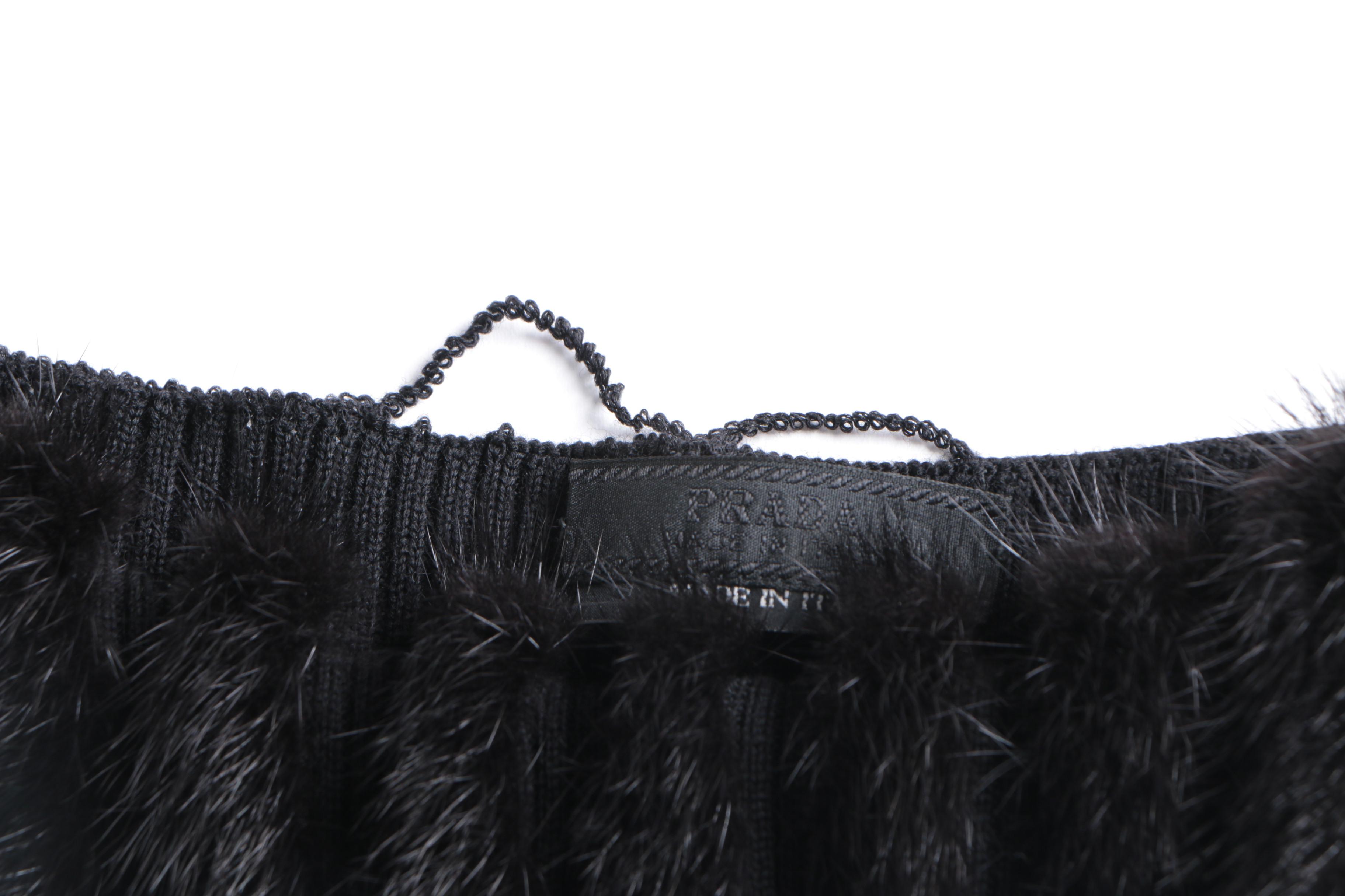 Prada Mink Fur Sleeveless Top