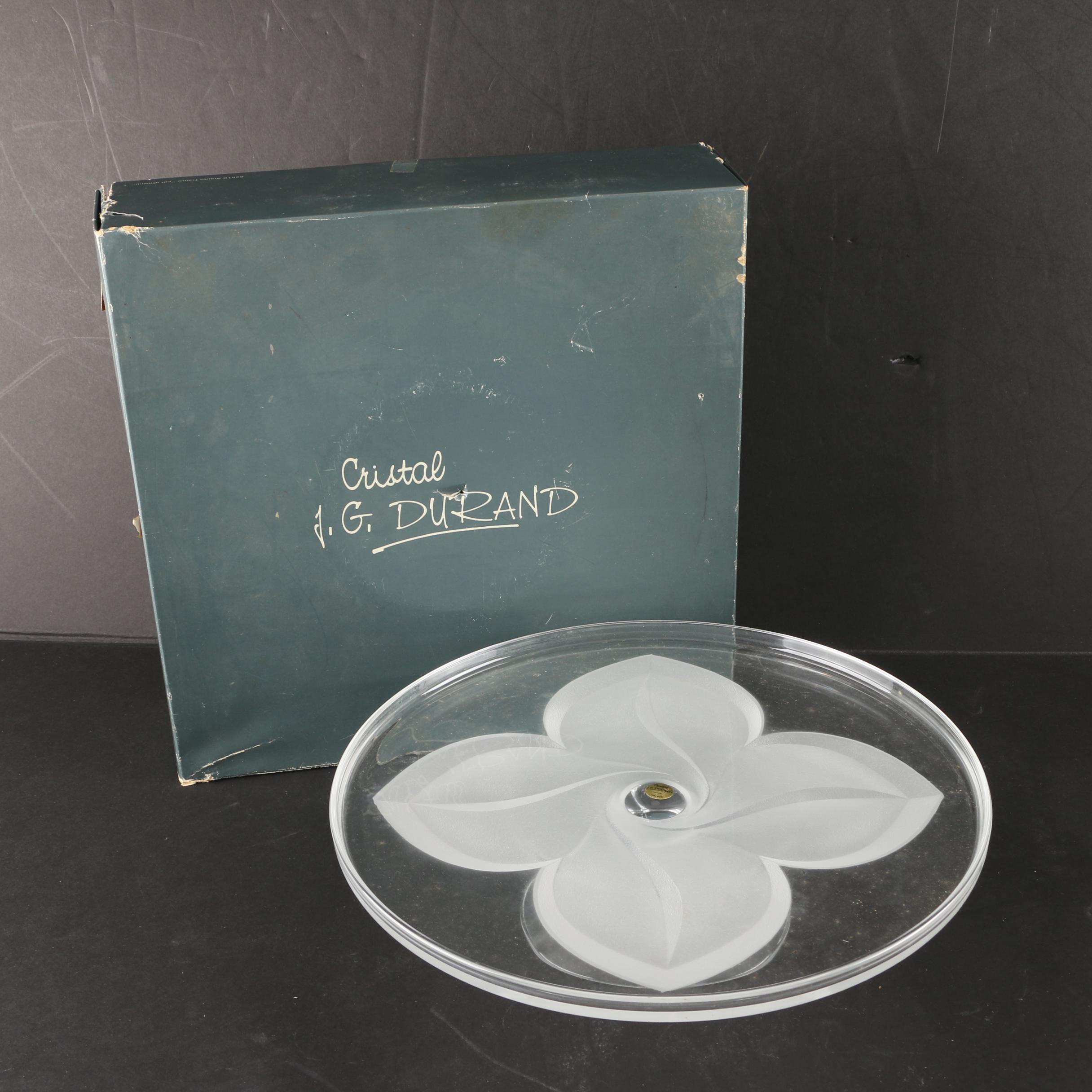 J.G. Durand Crystal Cake Stand