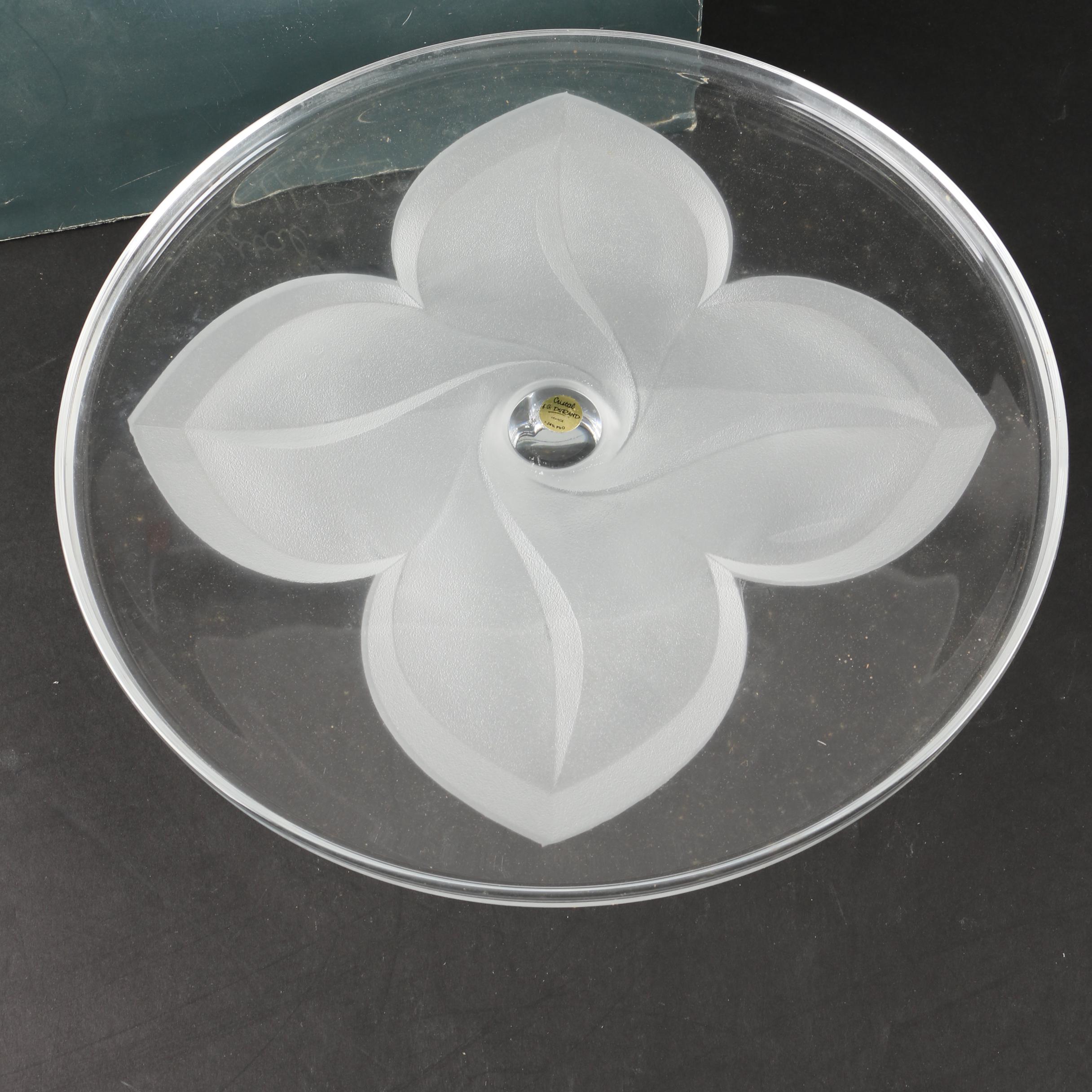J.G. Durand Crystal Cake Stand
