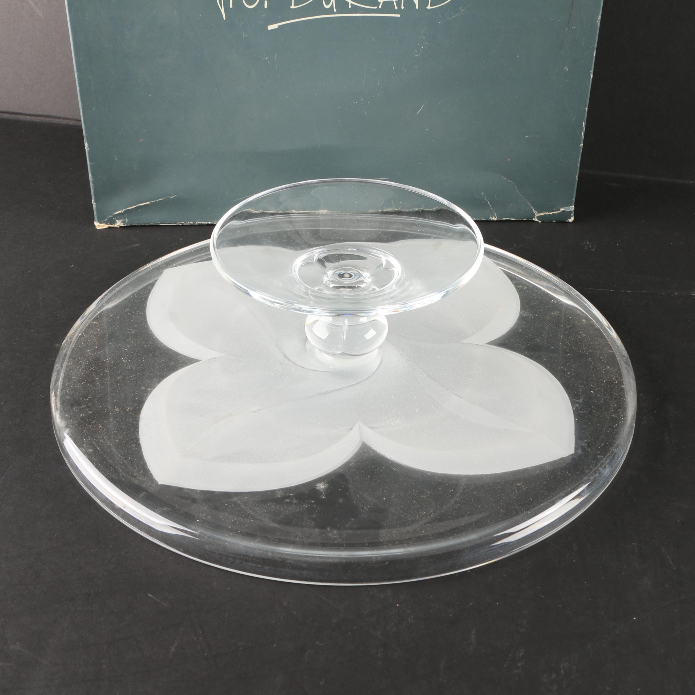 J.G. Durand Crystal Cake Stand