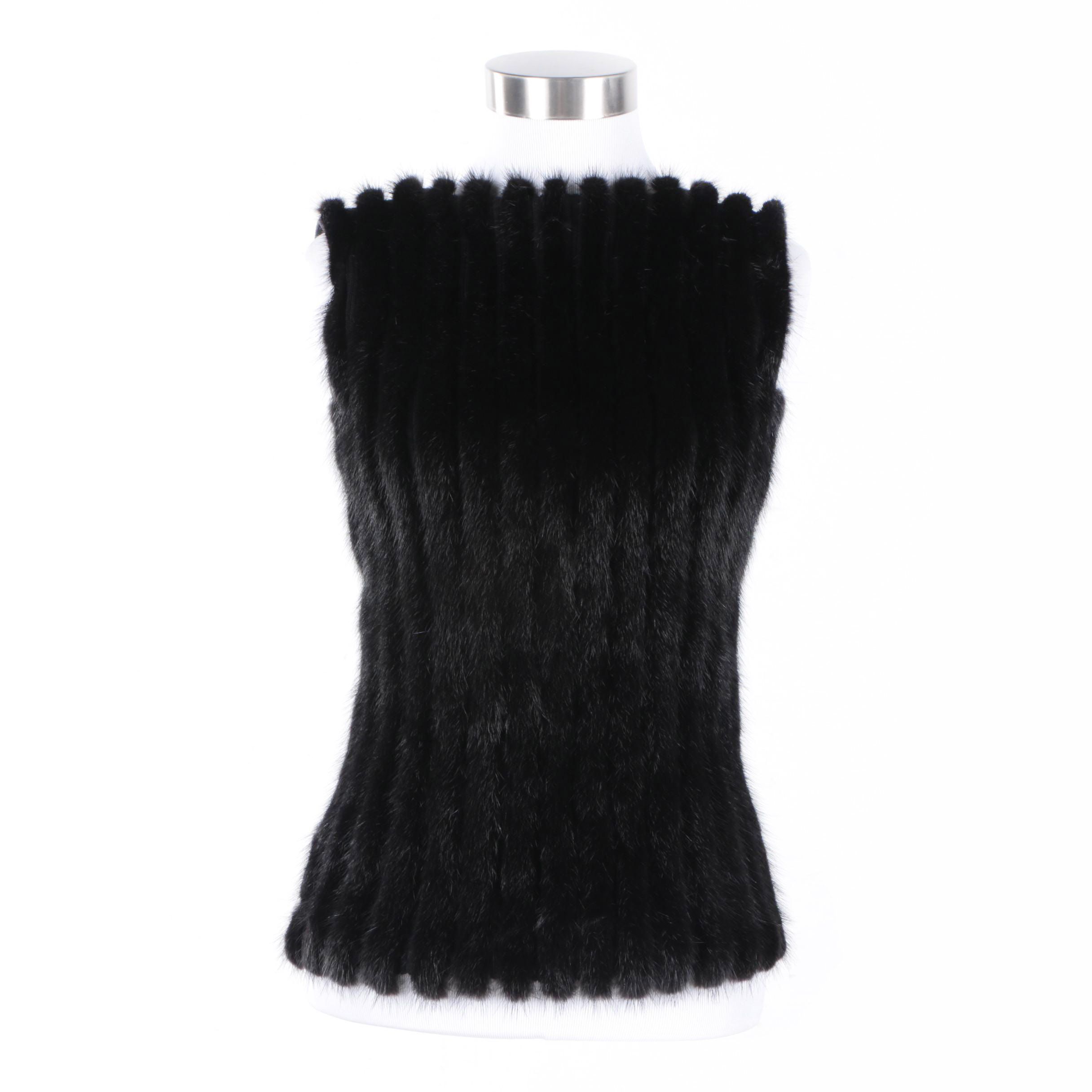 Prada Mink Fur Sleeveless Top