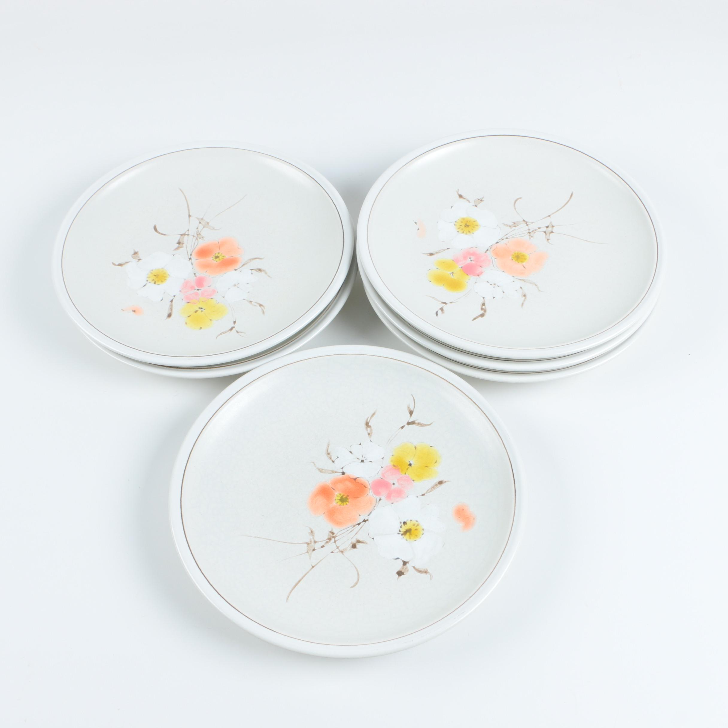 Jepcor "Spring Glory" Stoneware Dinner Plates with Floral Patterns