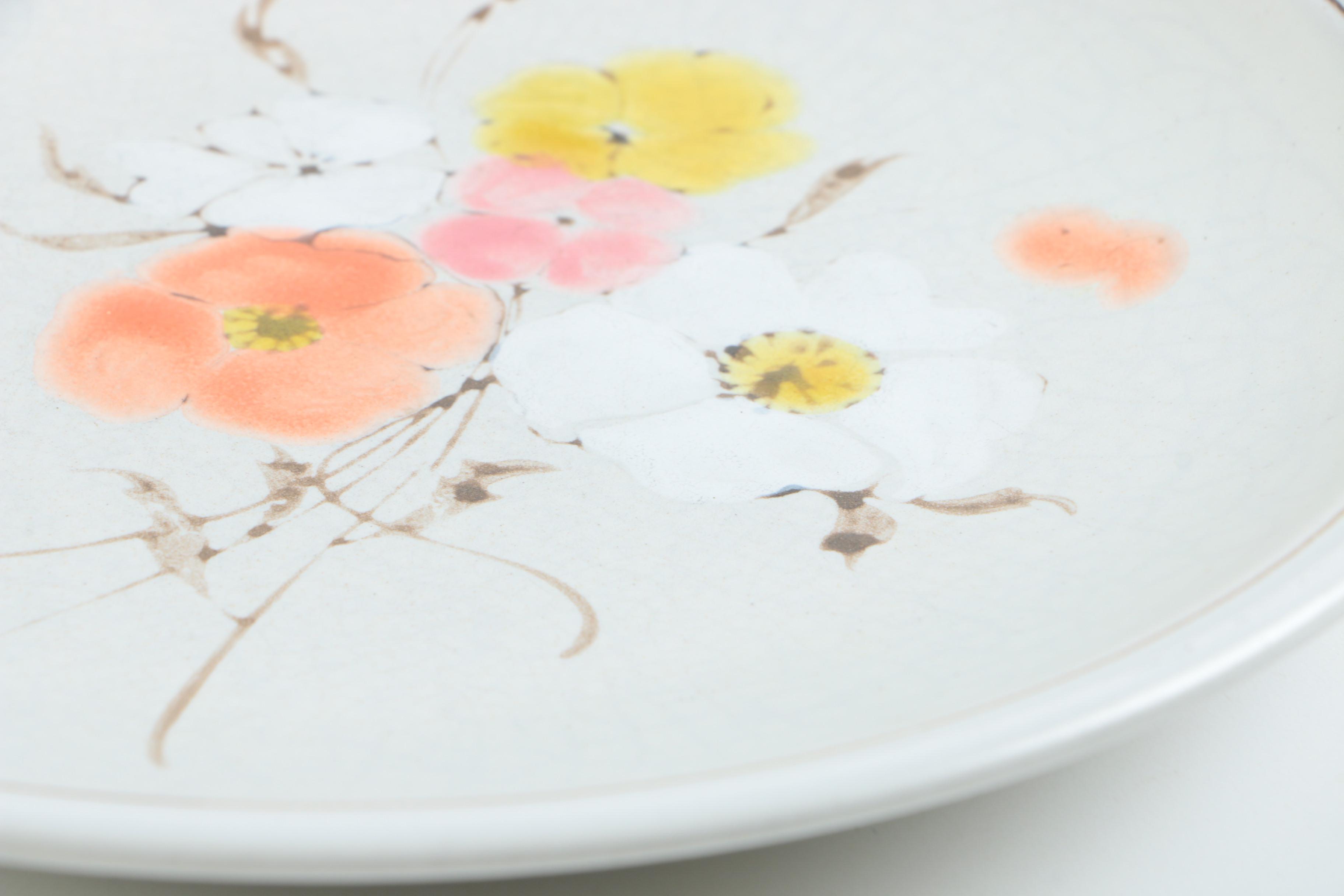 Jepcor "Spring Glory" Stoneware Dinner Plates with Floral Patterns