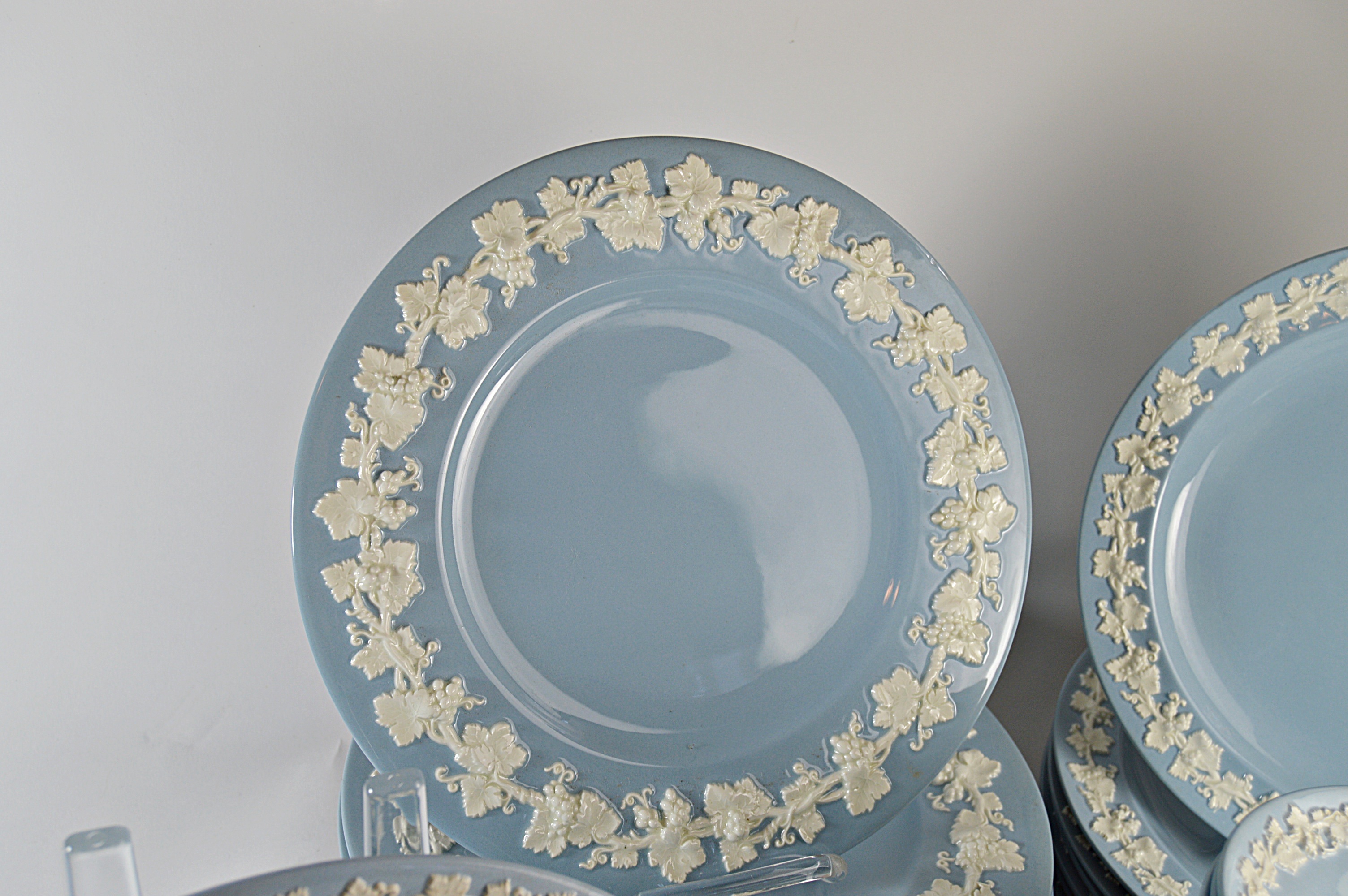 Vintage Wedgwood of Etruria & Barlaston Embossed Queensware Dinnerware