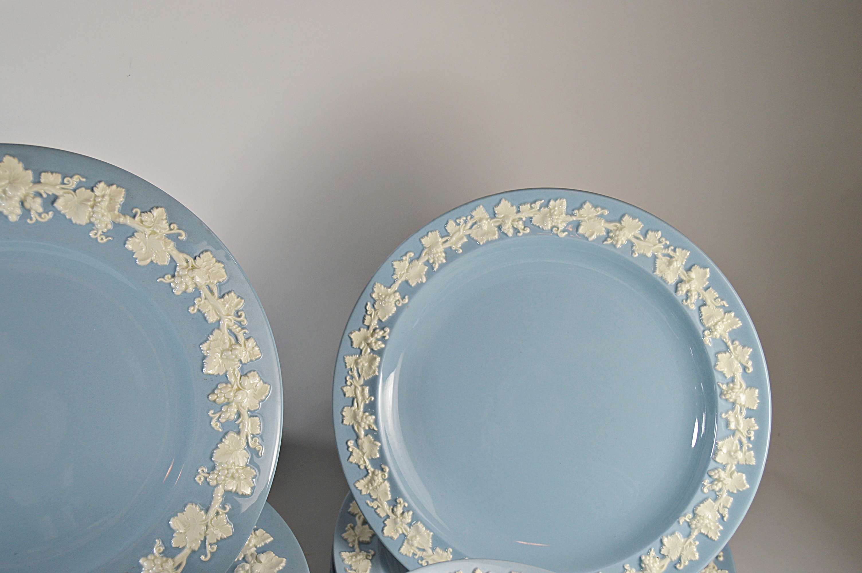 Vintage Wedgwood of Etruria & Barlaston Embossed Queensware Dinnerware