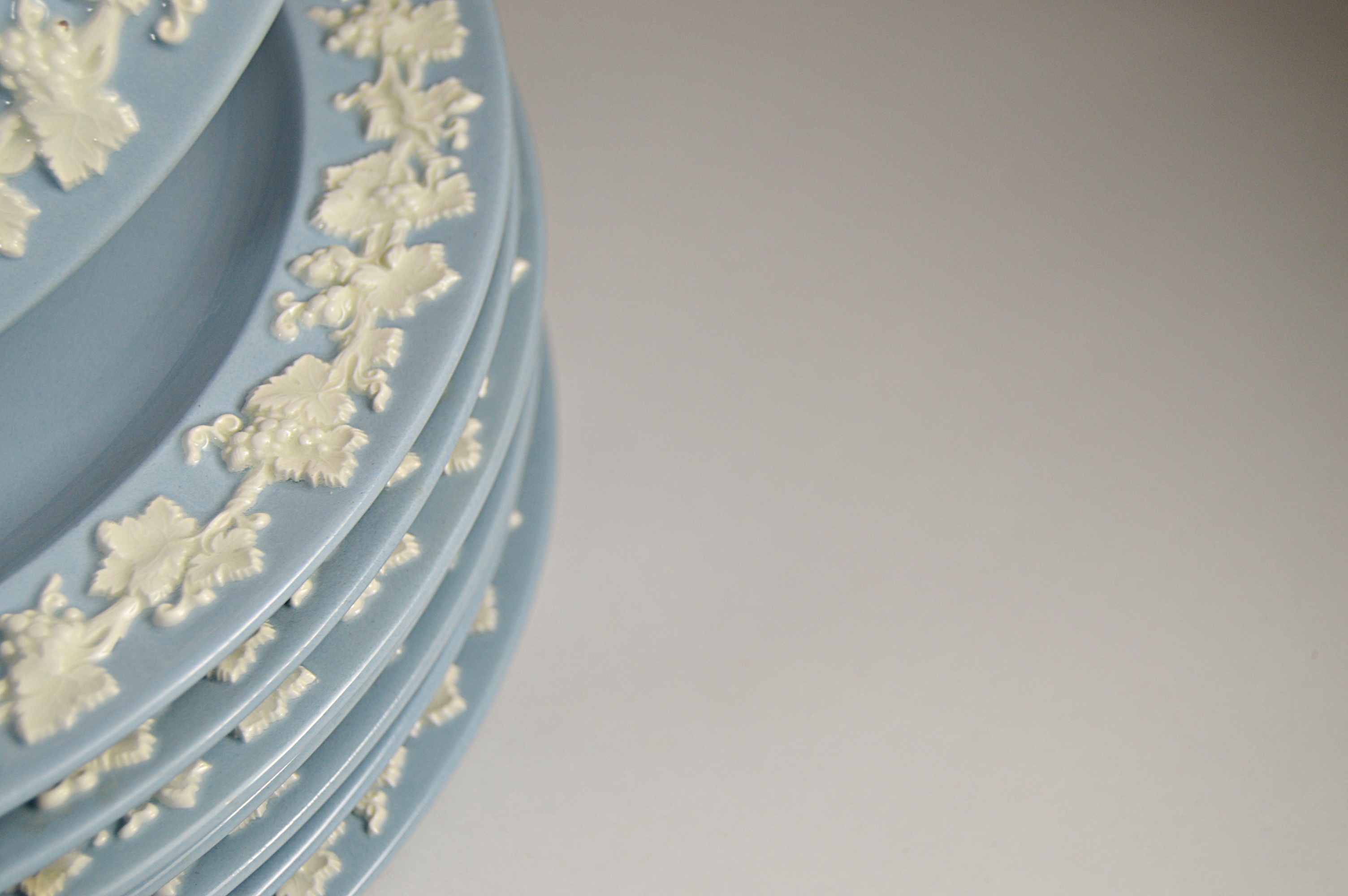 Vintage Wedgwood of Etruria & Barlaston Embossed Queensware Dinnerware