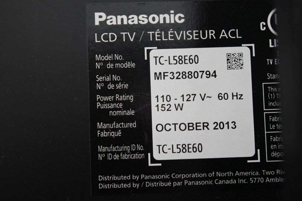 Panasonic 58" LCD Television