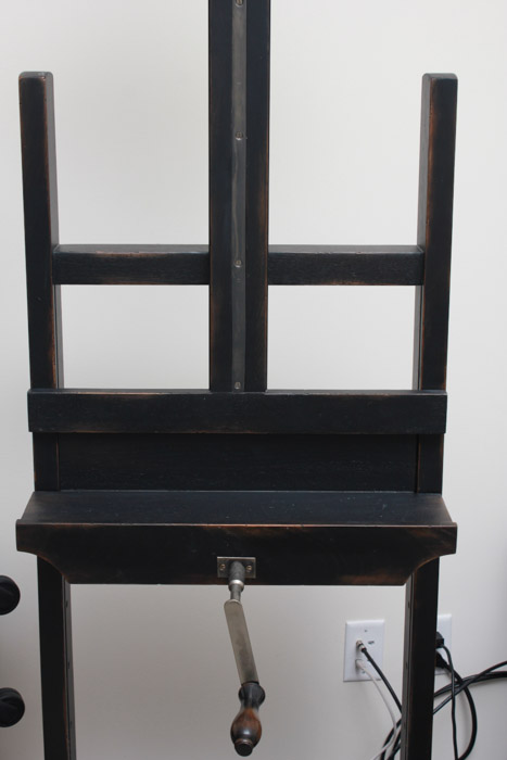 "19th C. English Artist Easel" Media Stand by Restoration Hardware