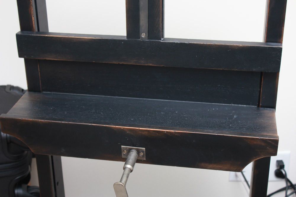 "19th C. English Artist Easel" Media Stand by Restoration Hardware