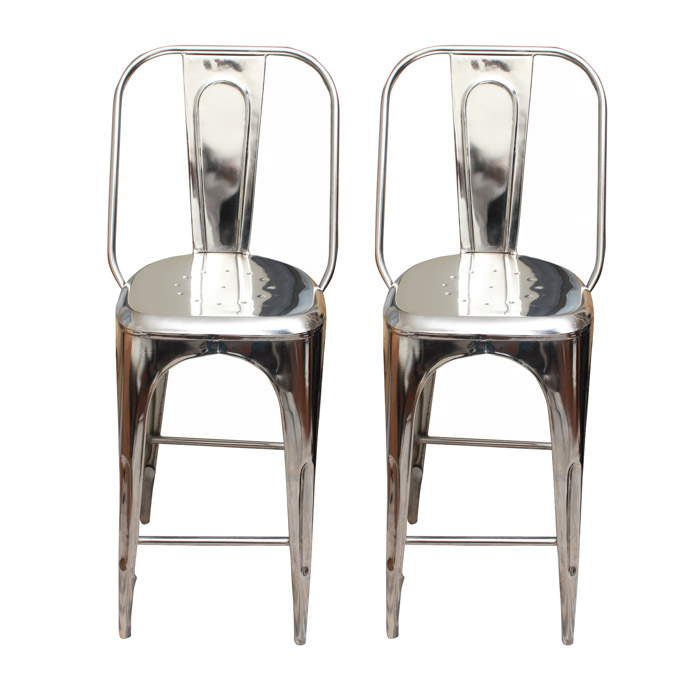 "Remy" Metal Bar Stools by Restoration Hardware