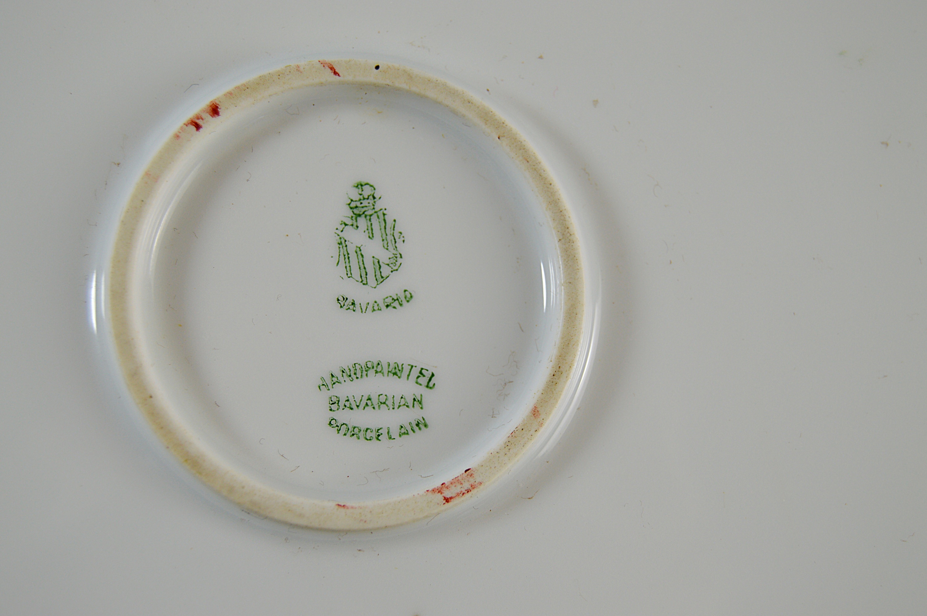 Antique Bavarian Fruit-Decorated Porcelain Plates