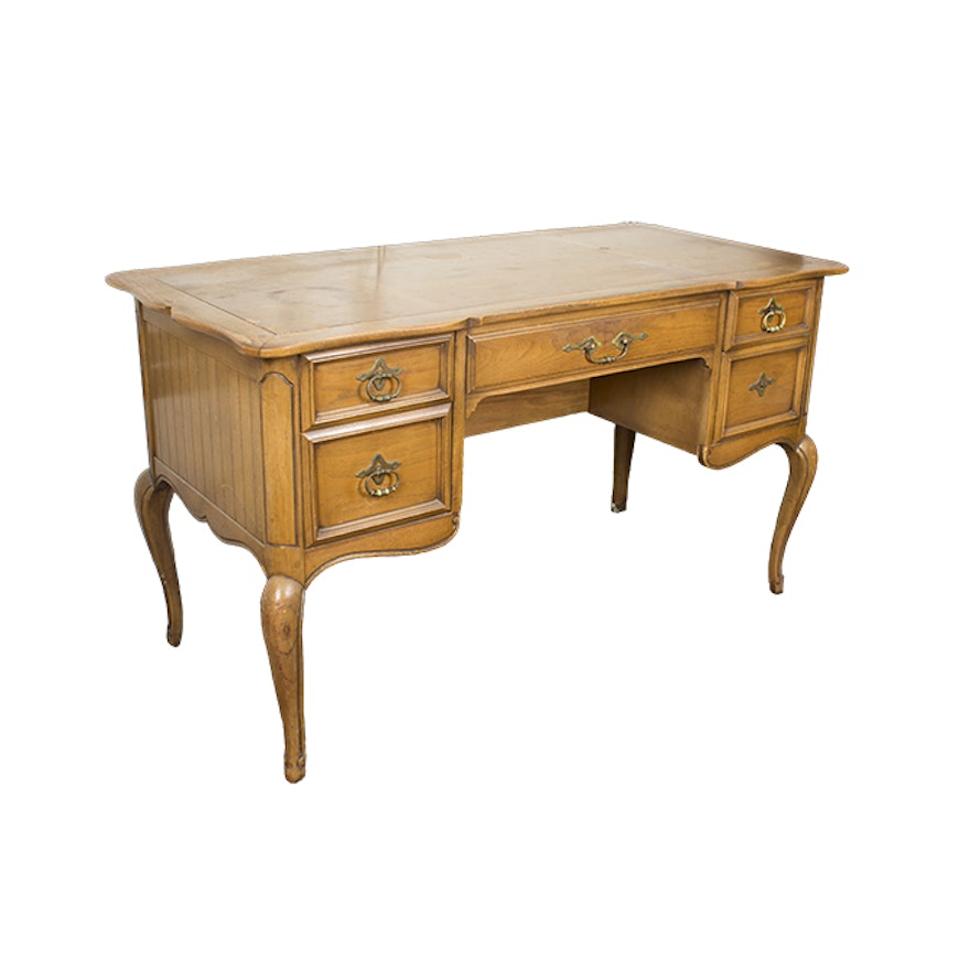 French Provincial Veneered Wood Desk