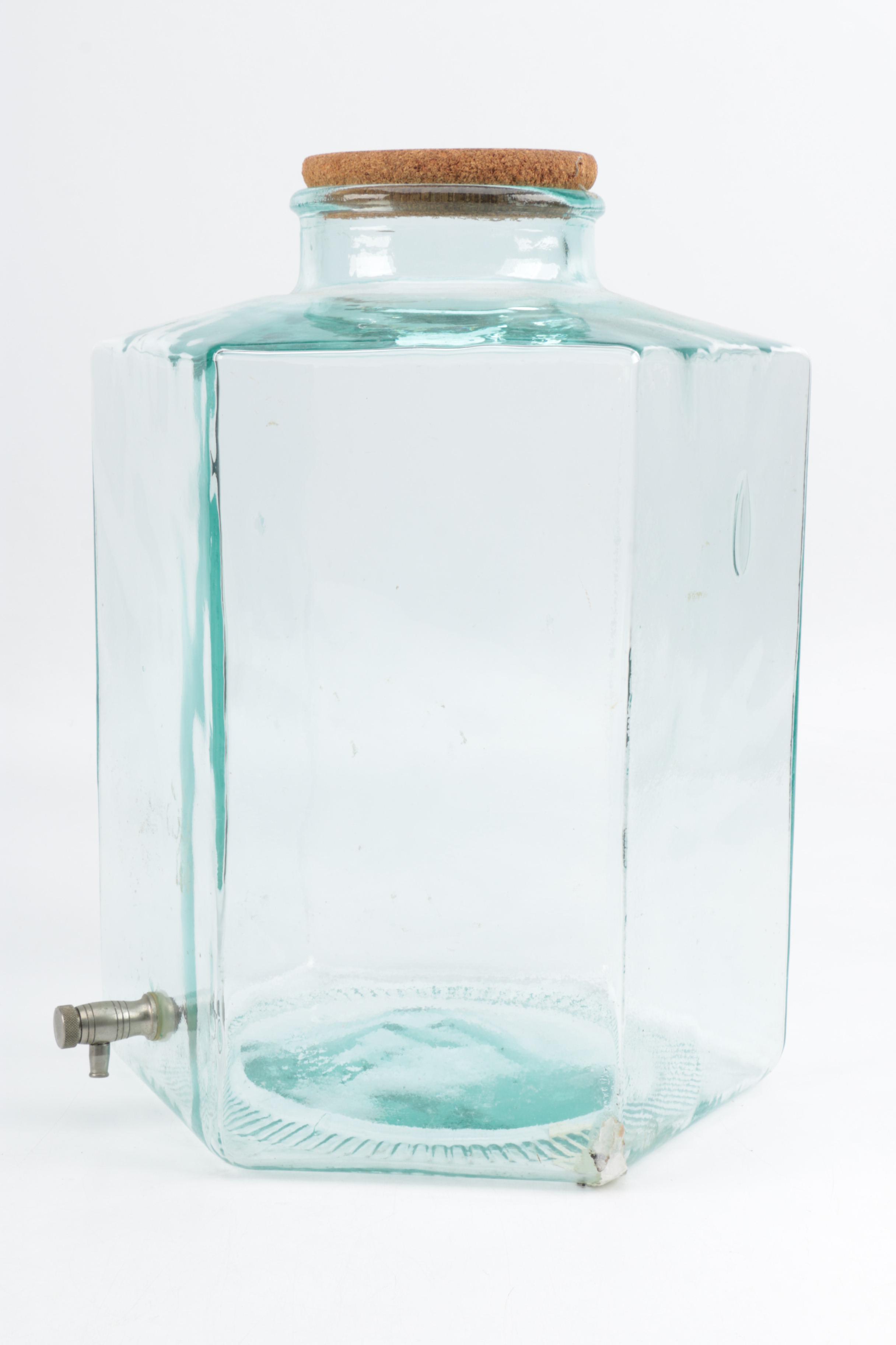 Hexagonal Glass Beverage Dispenser