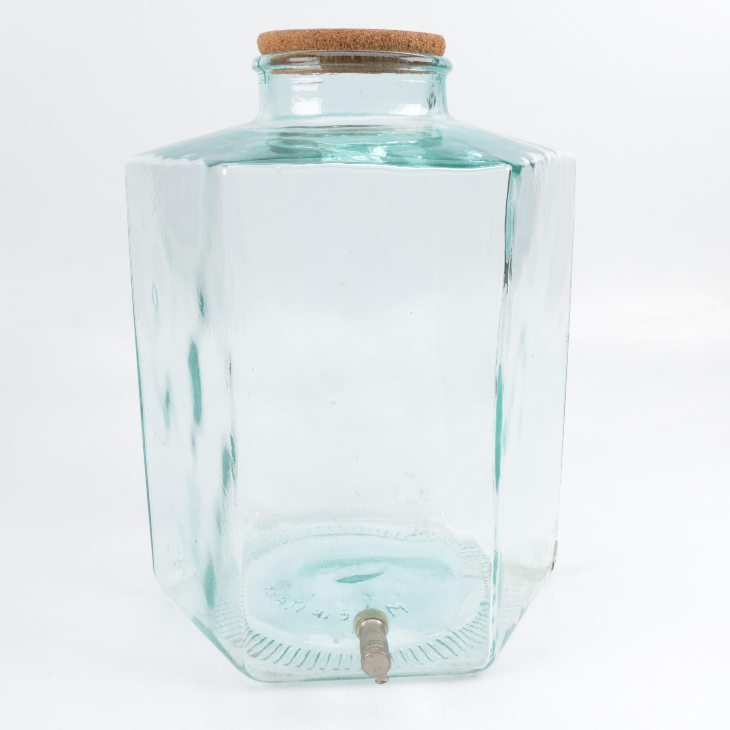 Hexagonal Glass Beverage Dispenser