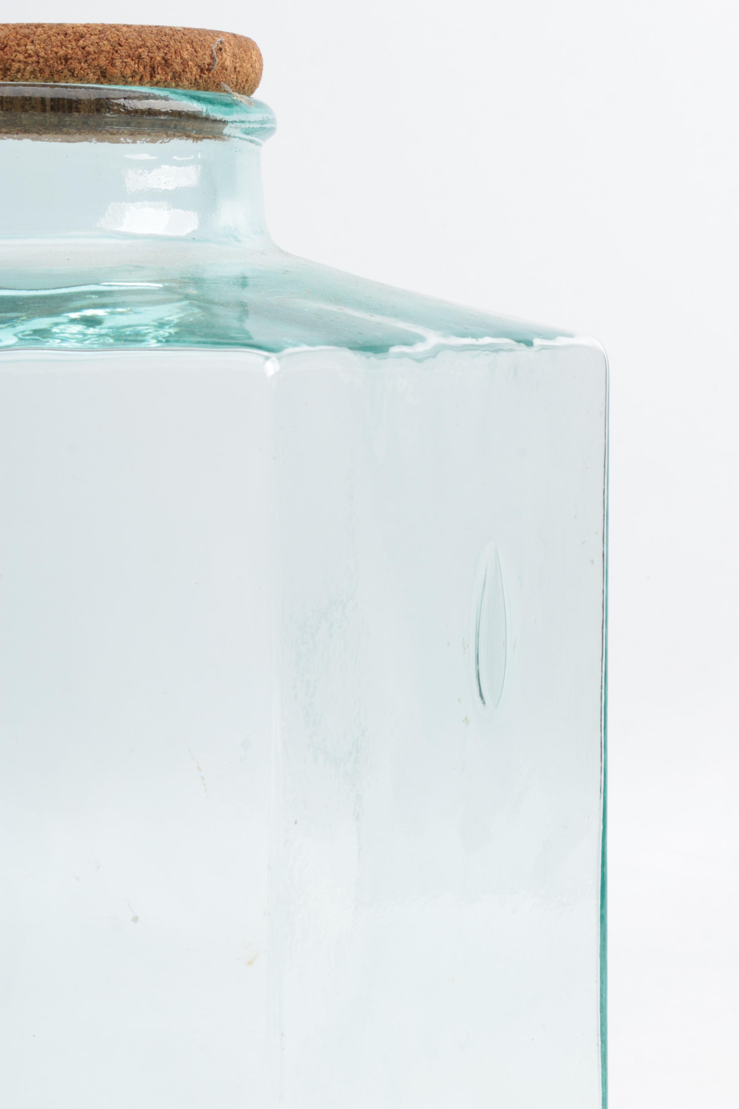 Hexagonal Glass Beverage Dispenser