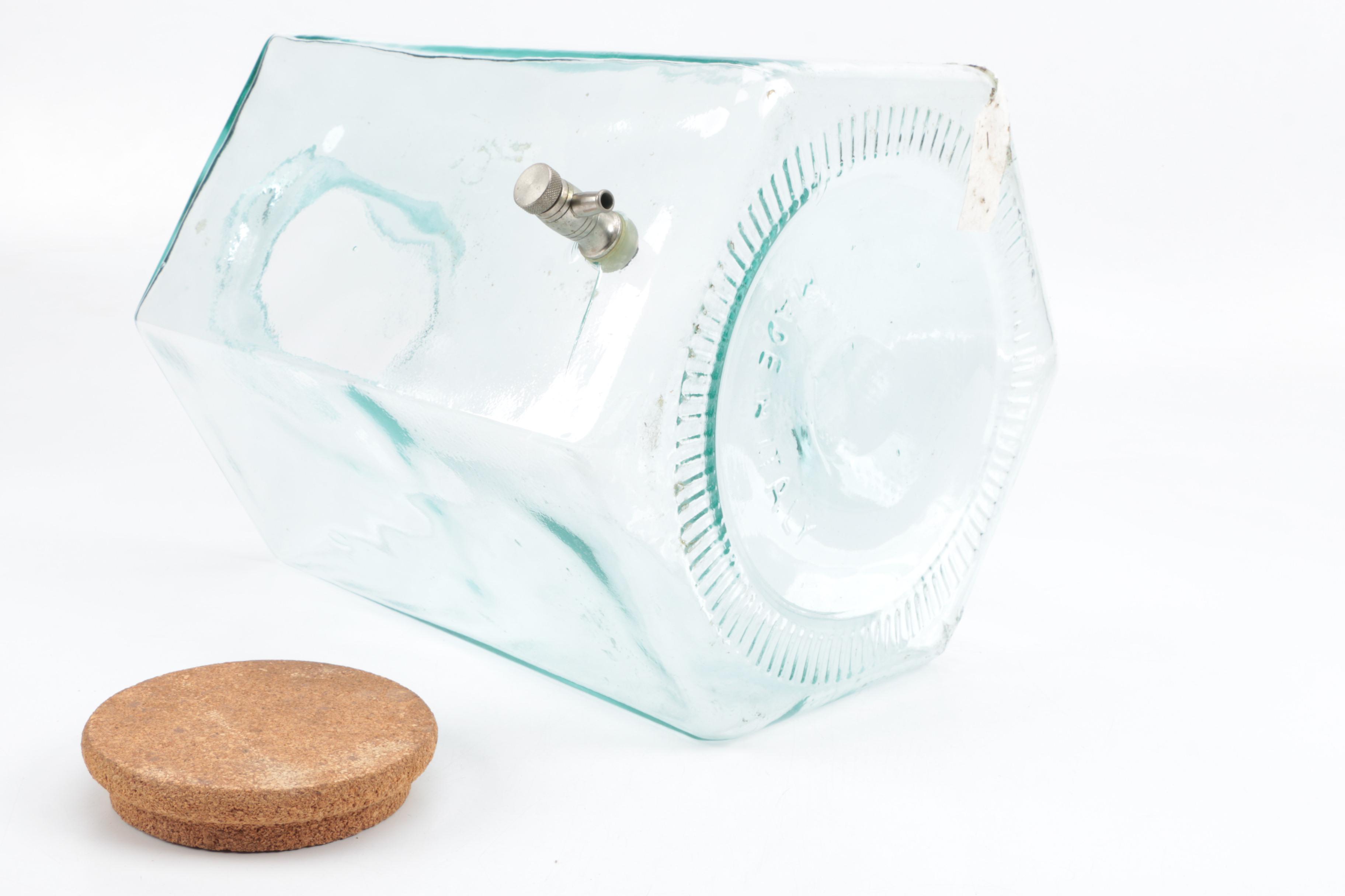 Hexagonal Glass Beverage Dispenser