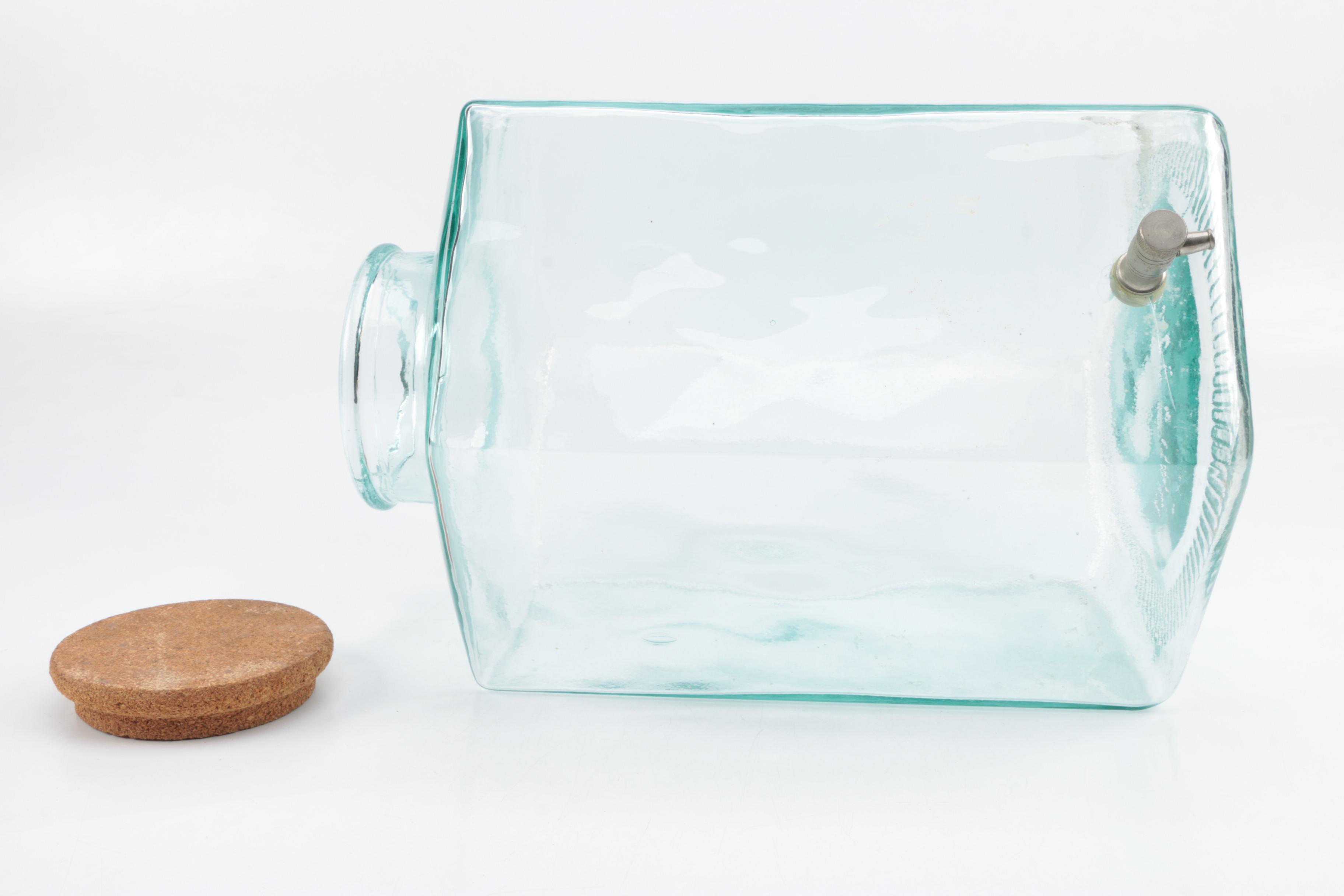 Hexagonal Glass Beverage Dispenser