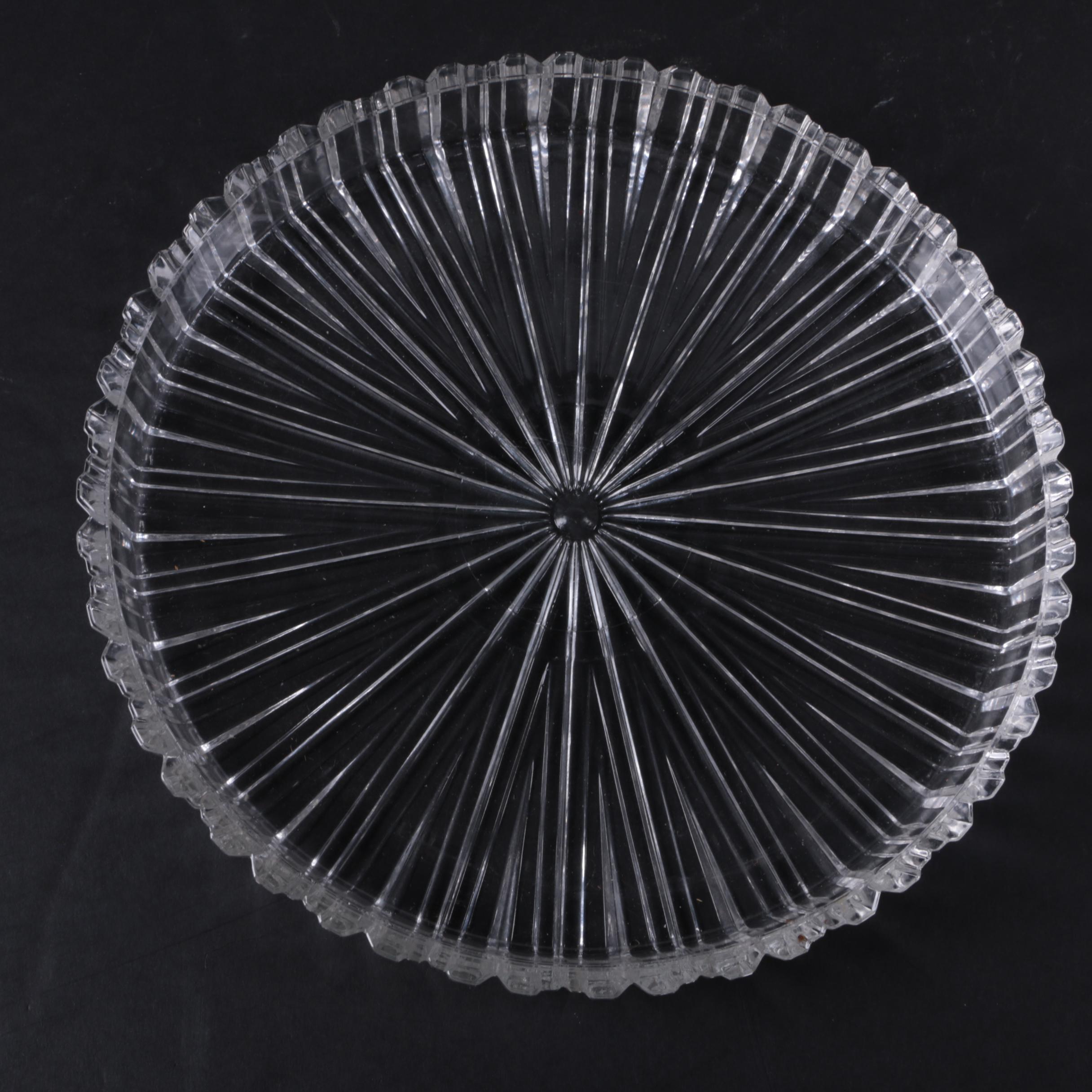 Vintage Glass Juicer and Serving Tray