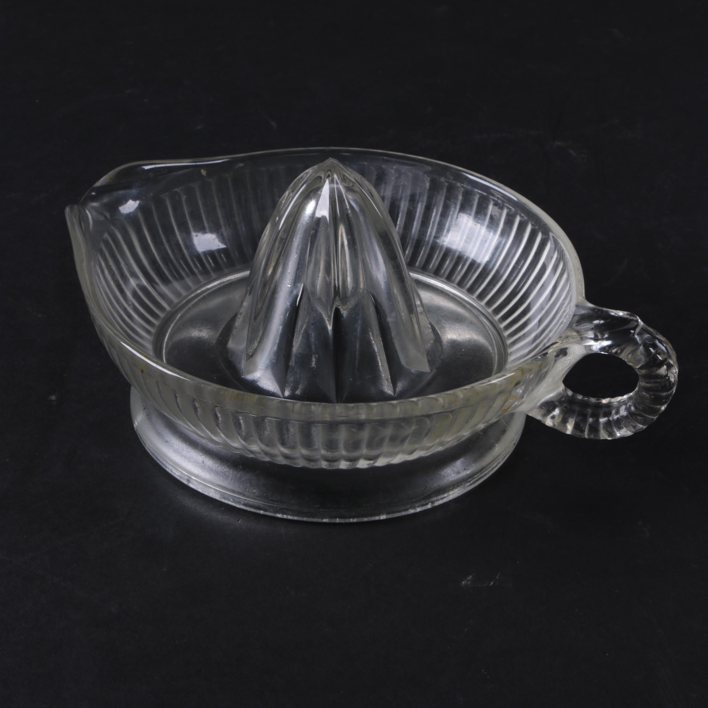 Vintage Glass Juicer and Serving Tray