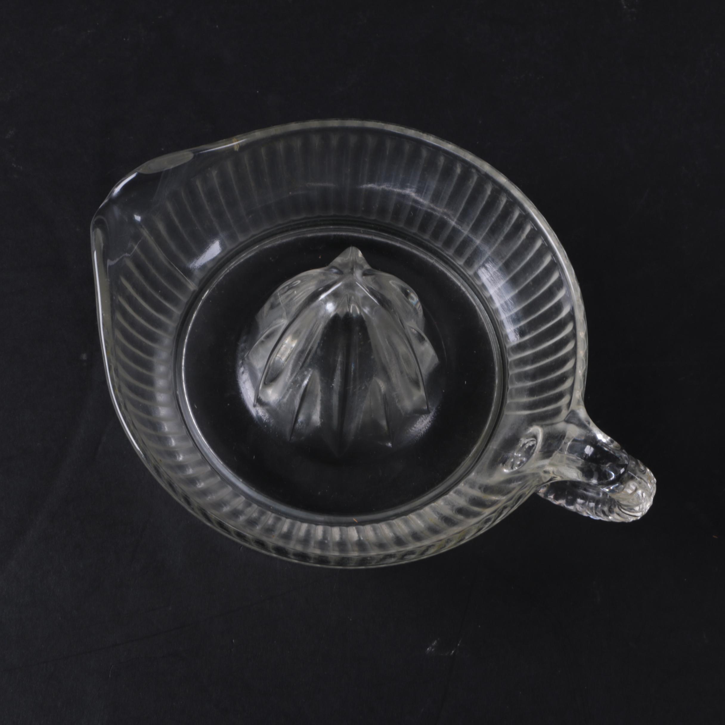 Vintage Glass Juicer and Serving Tray