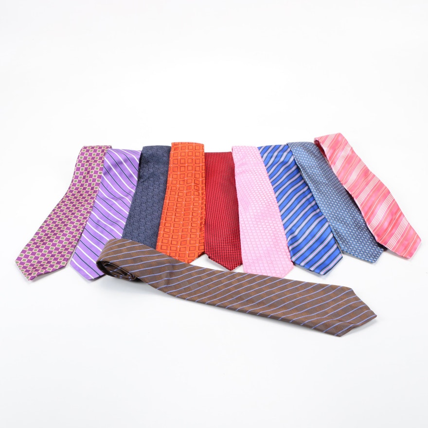 Collection of Ties Including Boss Hugo Boss