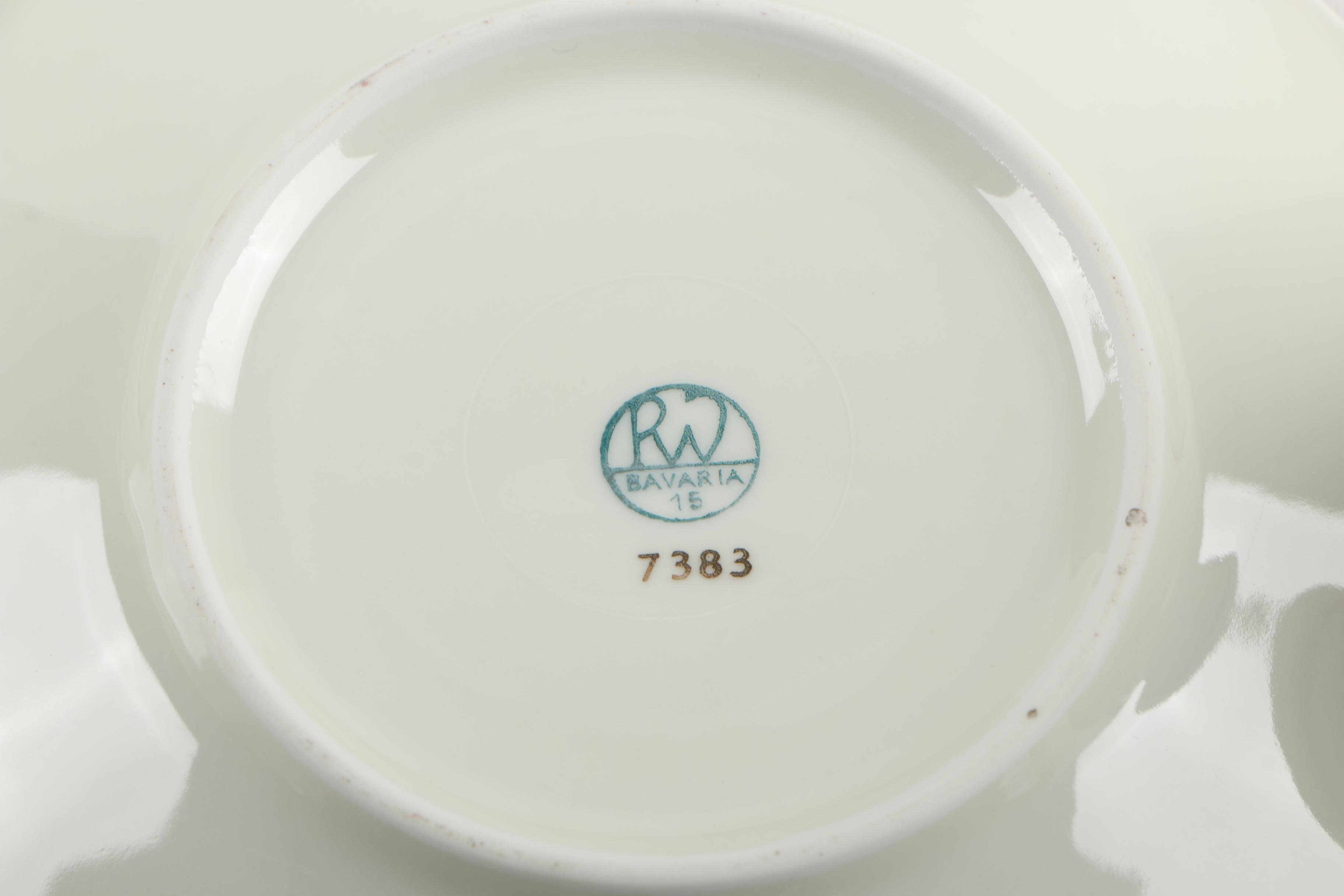 Porcelain Tableware including Royal Copenhagen "Brown Rose"