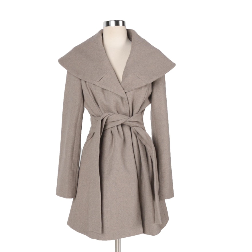 Women's Merona Grey Wool Blend Coat