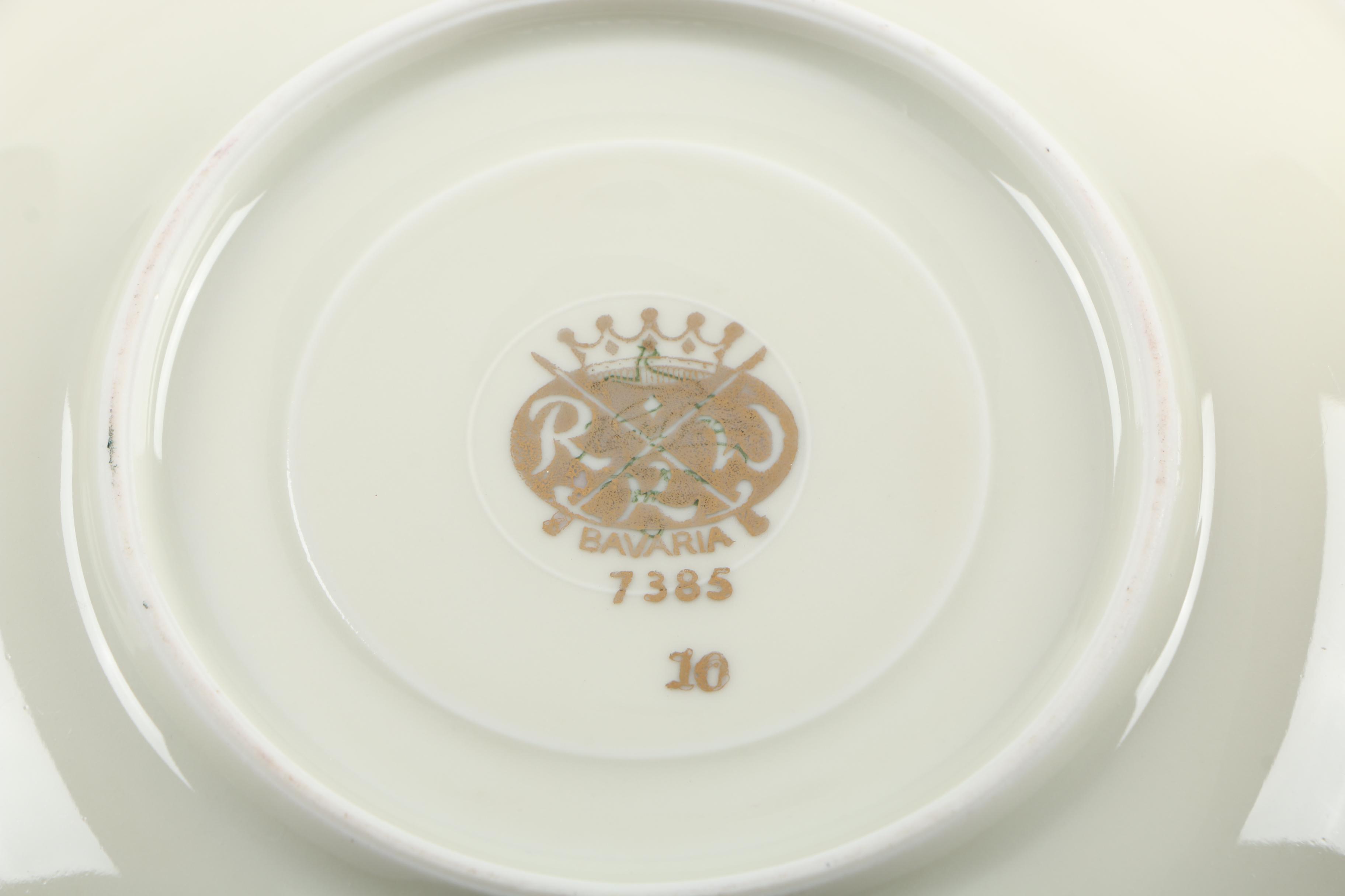 Porcelain Tableware including Royal Copenhagen "Brown Rose"